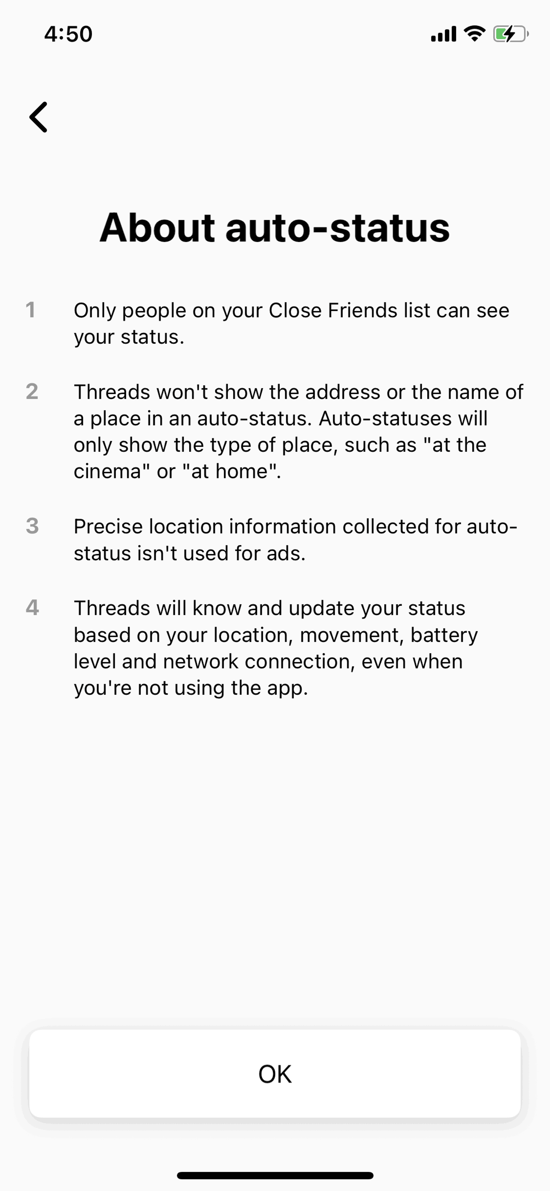 Threads iOS Photo & Video interface screenshot 11