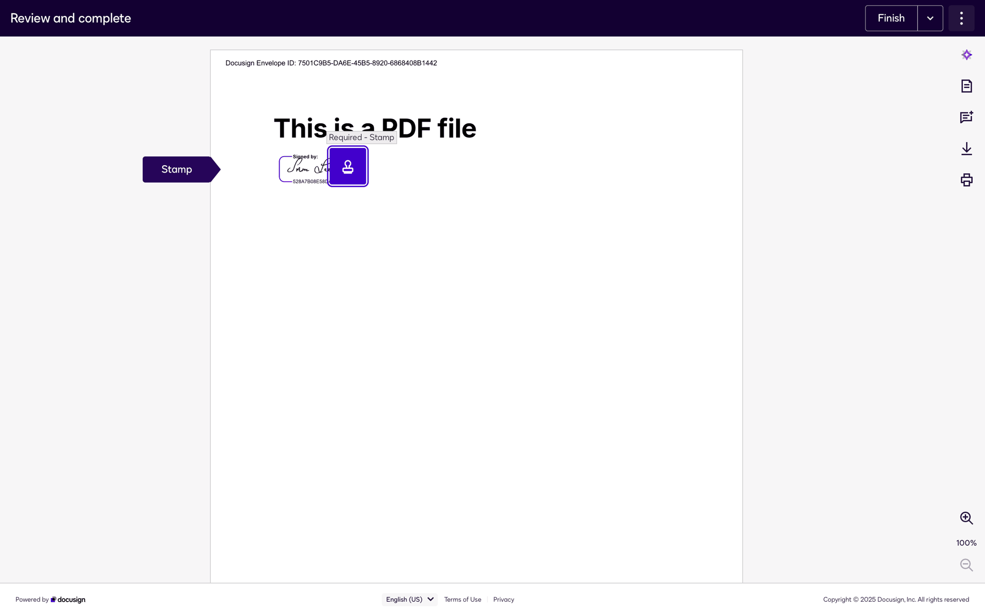 Docusign Web Business interface screenshot 16