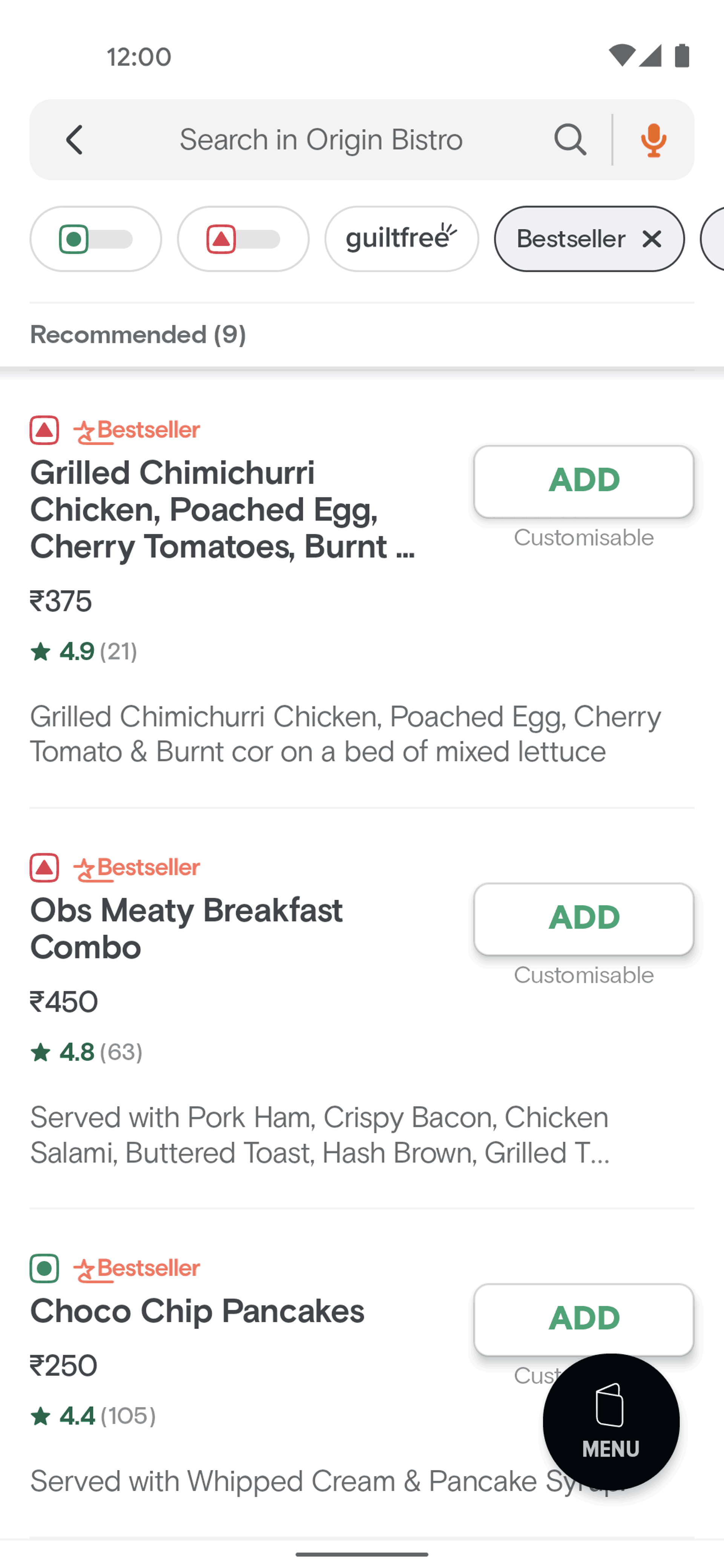 Swiggy Android Food & Drink interface screenshot 3