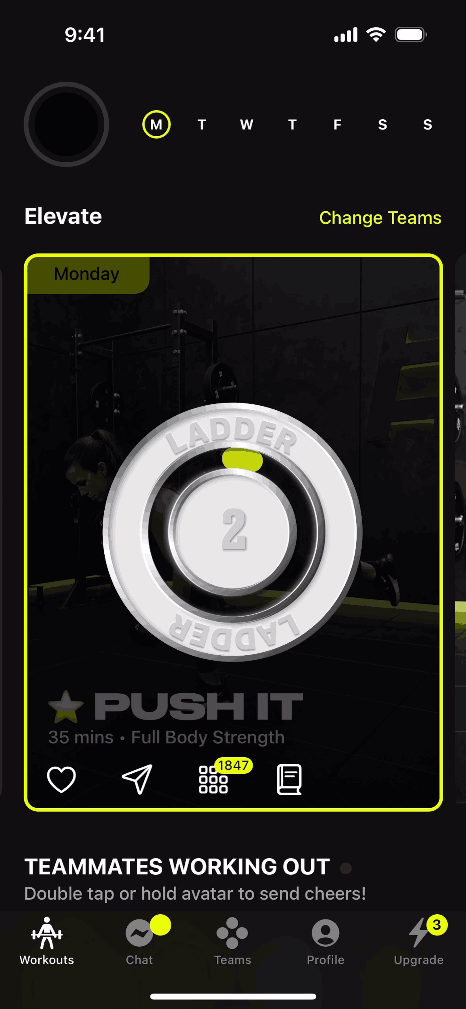 Ladder iOS Health & Fitness interface screenshot 3
