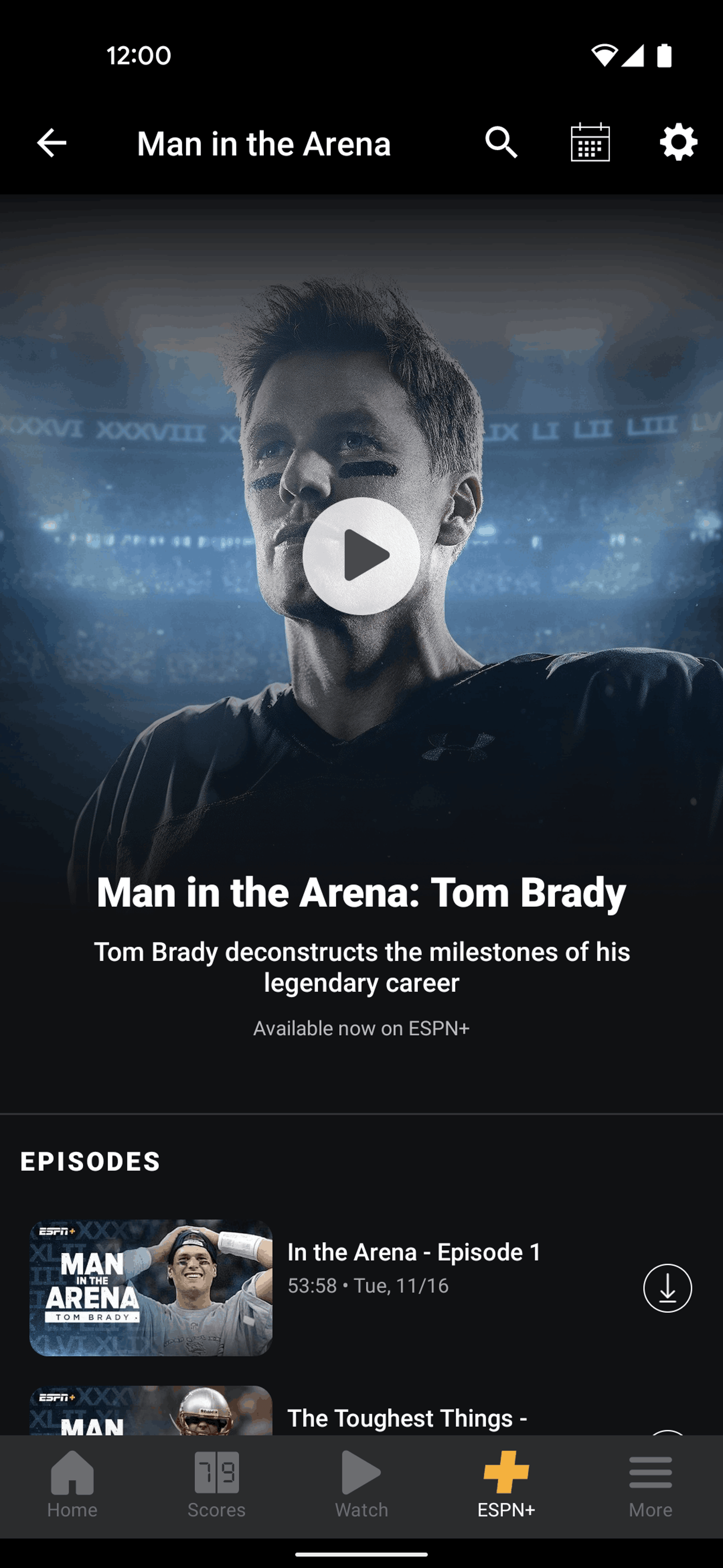 ESPN Android Sports interface screenshot 24