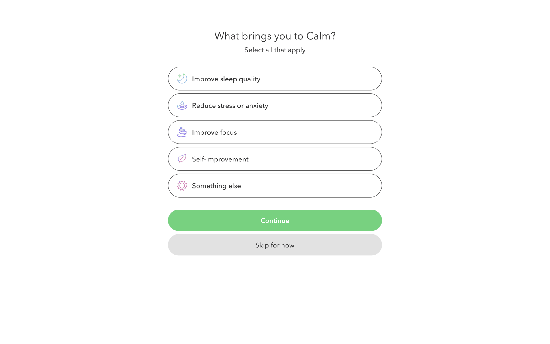 Calm Web Health & Fitness interface screenshot 3