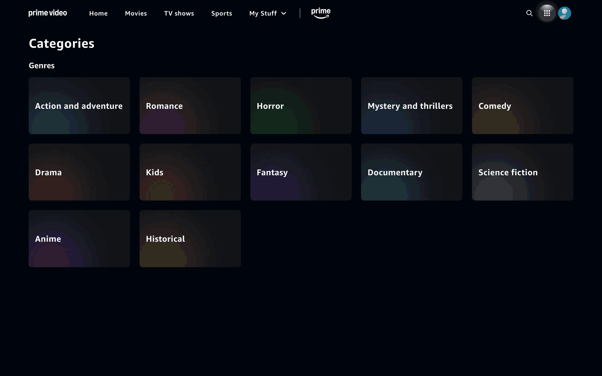 Prime Video Web Entertainment interface screenshot 7