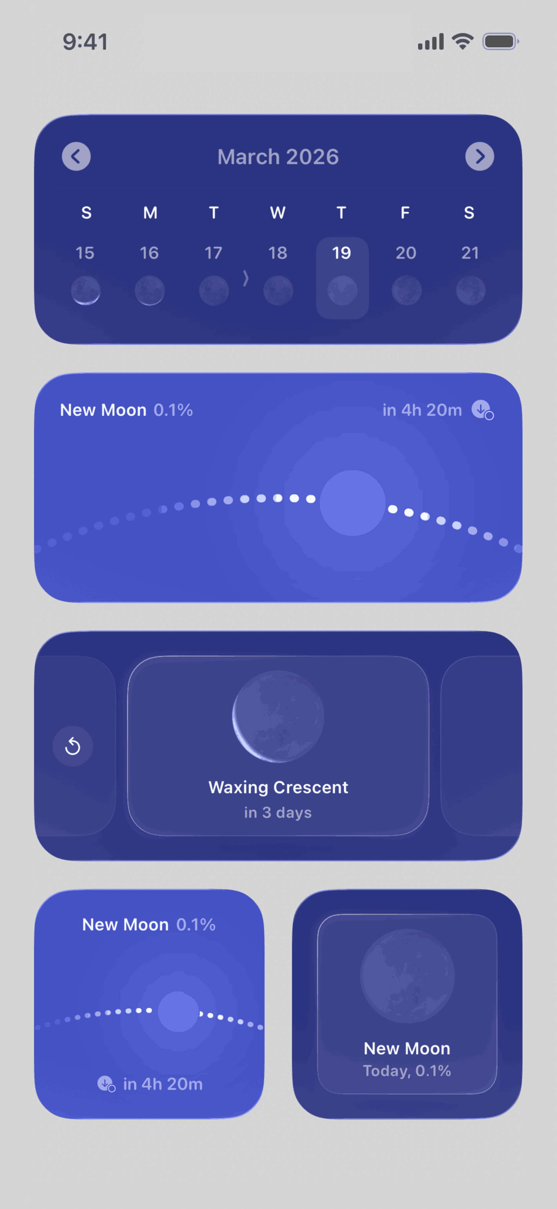 Moonlitt iOS night interface screenshot 6