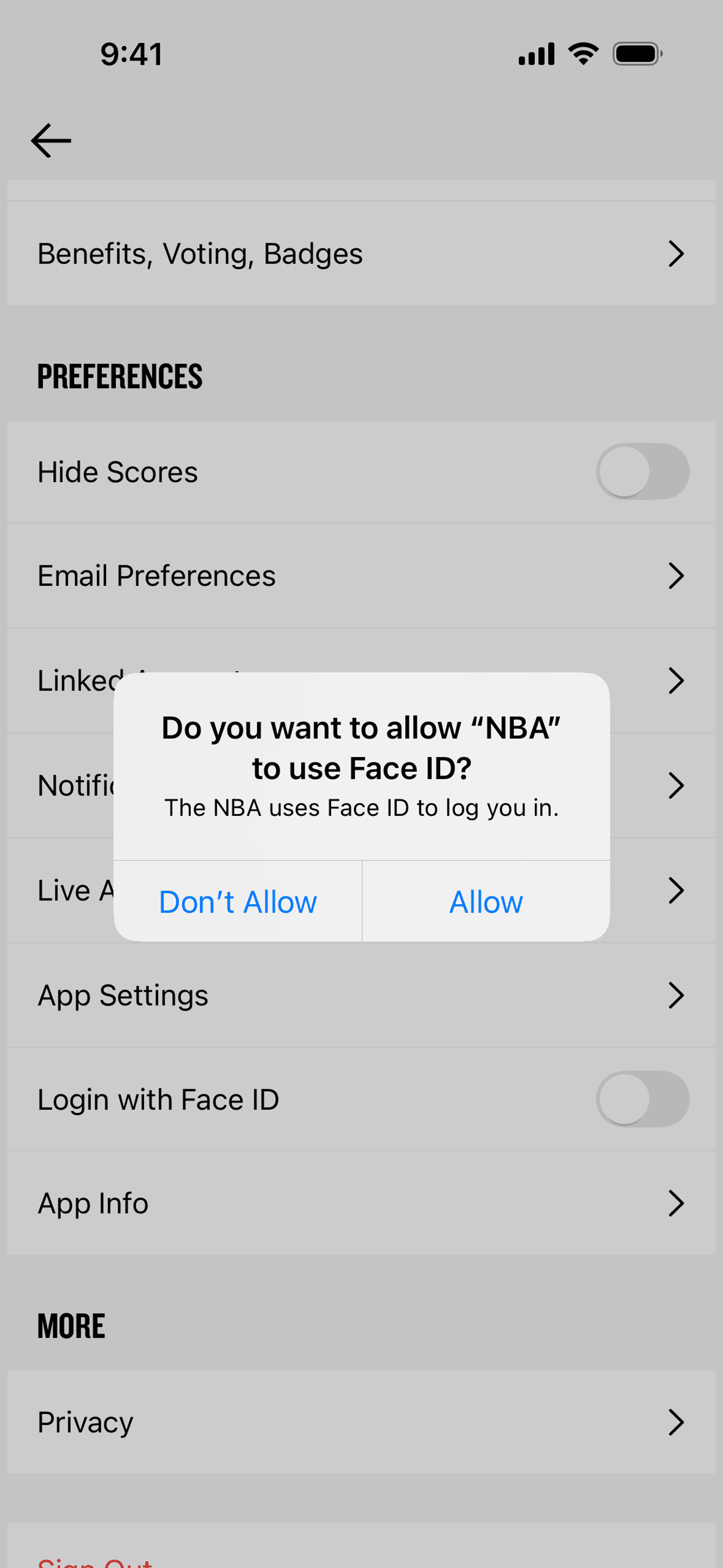 NBA iOS Sports interface screenshot 12