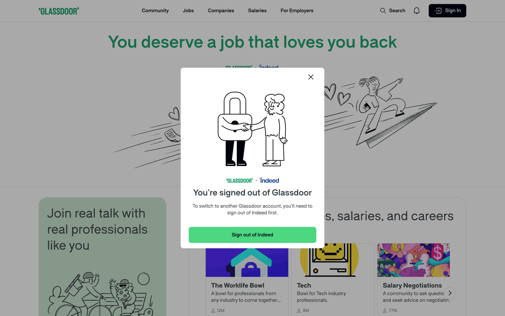 Glassdoor Web Business interface screenshot 7