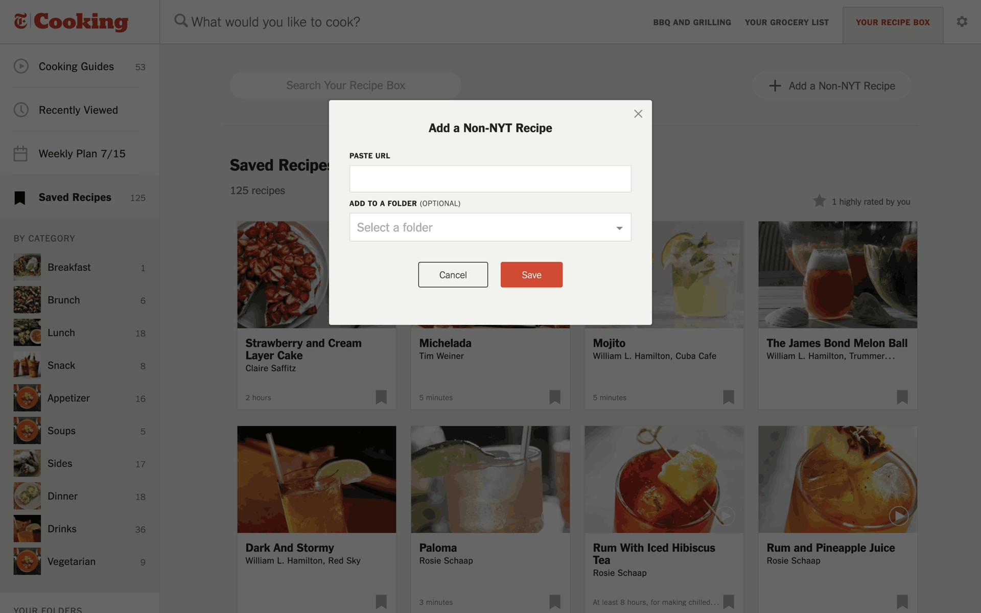 NYT Cooking Web Food & Drink interface screenshot 11