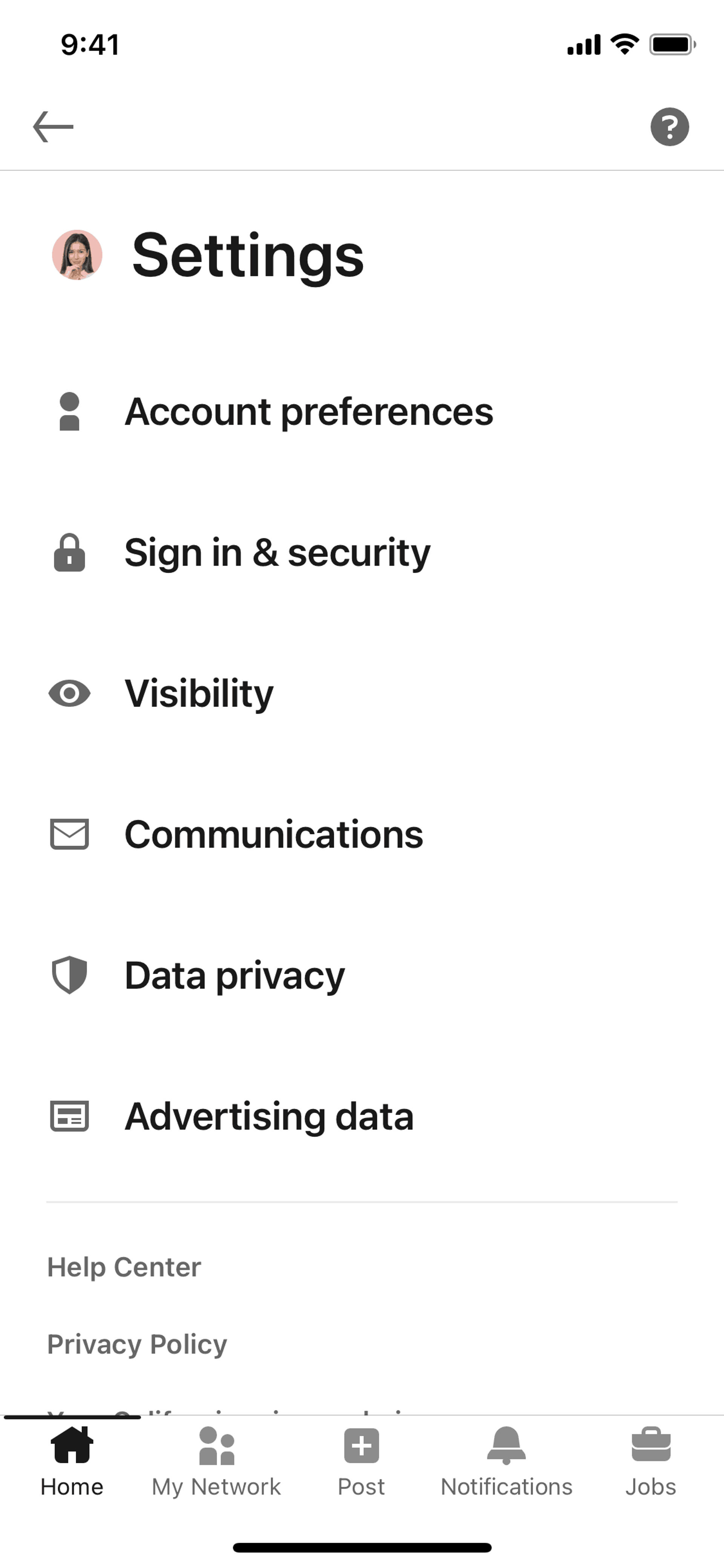 LinkedIn iOS Business interface screenshot 5