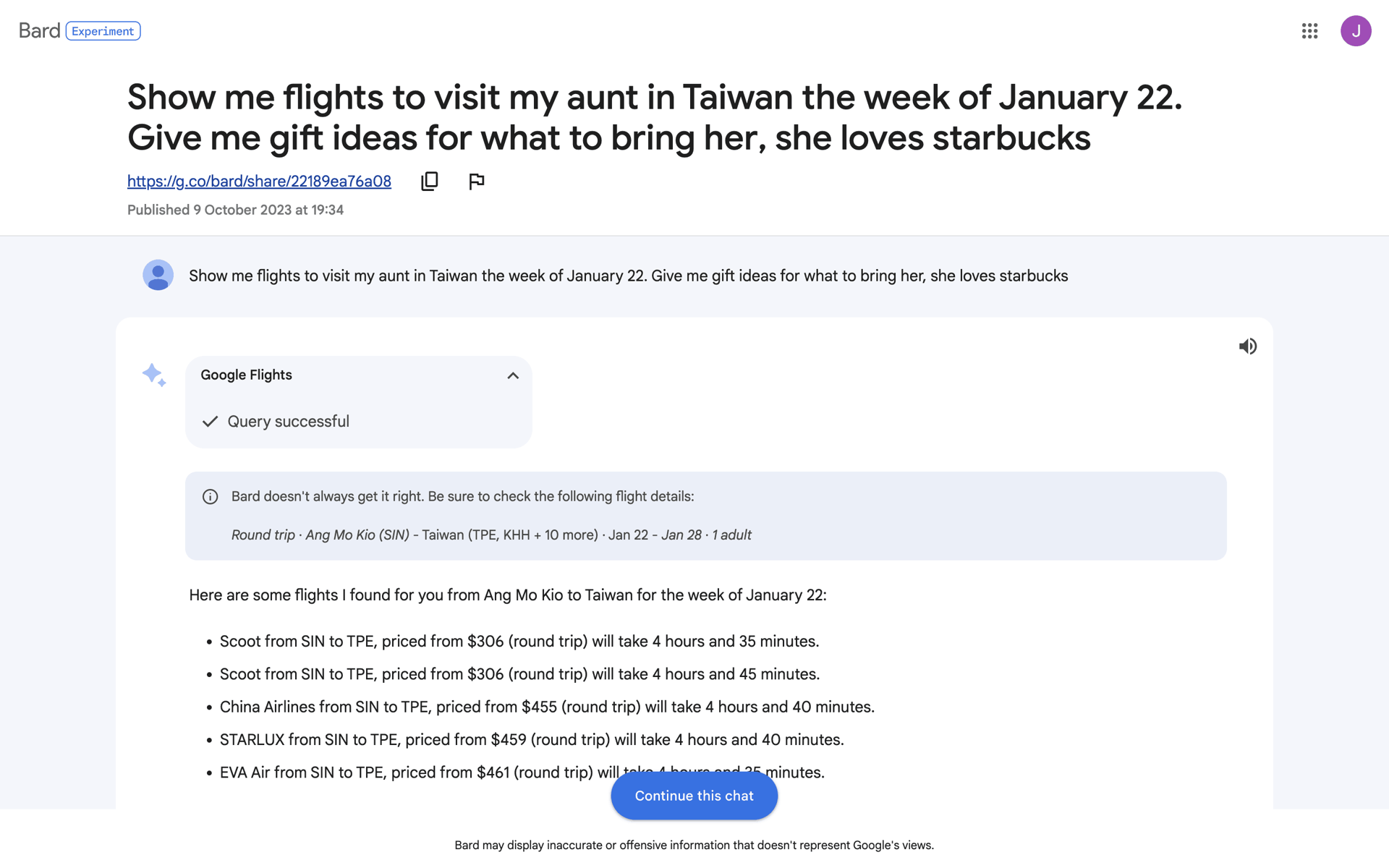 Bard Web AI interface screenshot 18