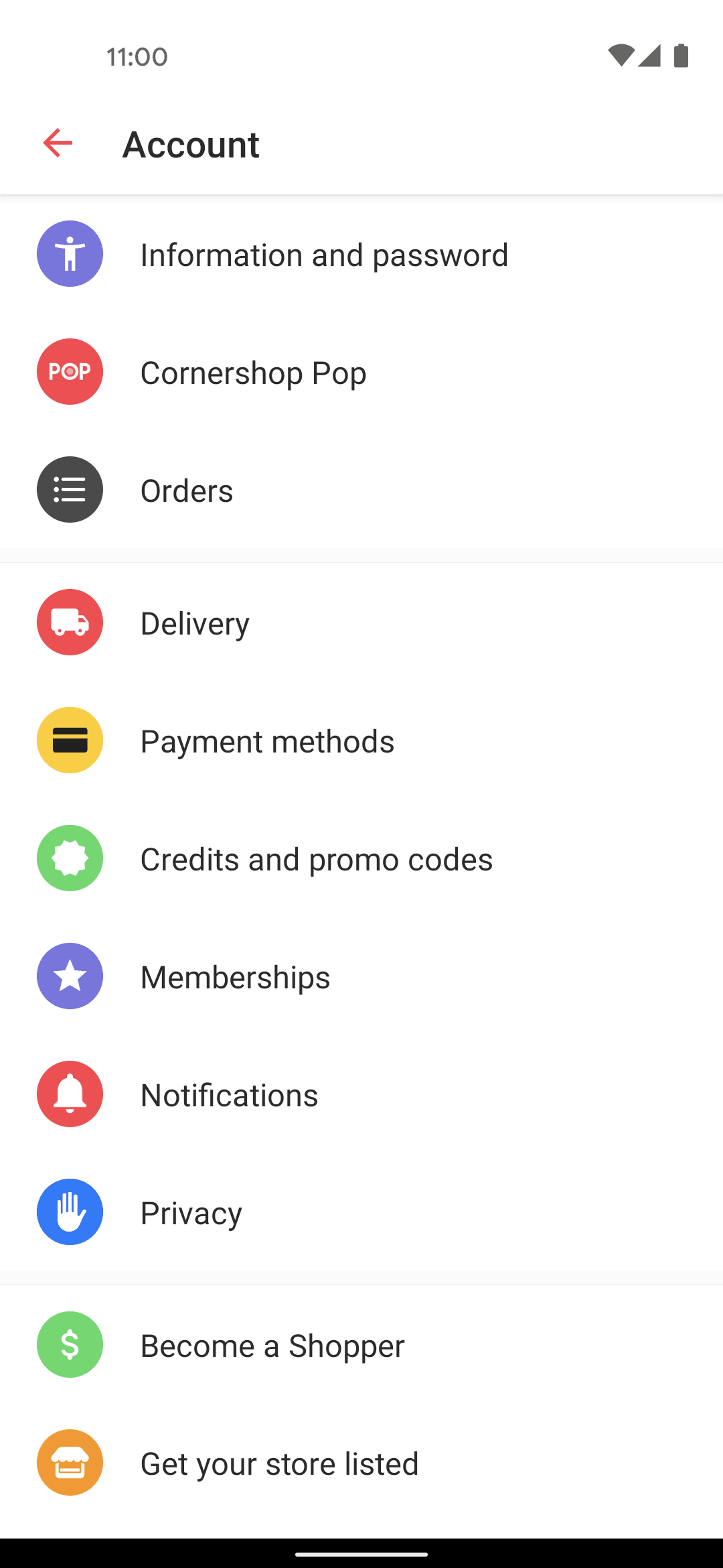 Cornershop Android Food & Drink interface screenshot 3