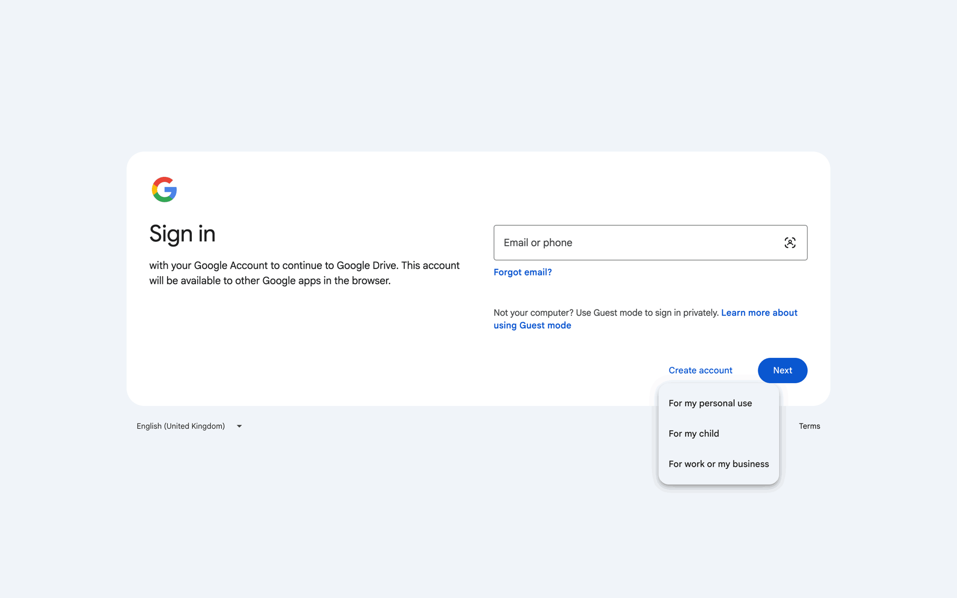 Google Drive Web Productivity interface screenshot 20
