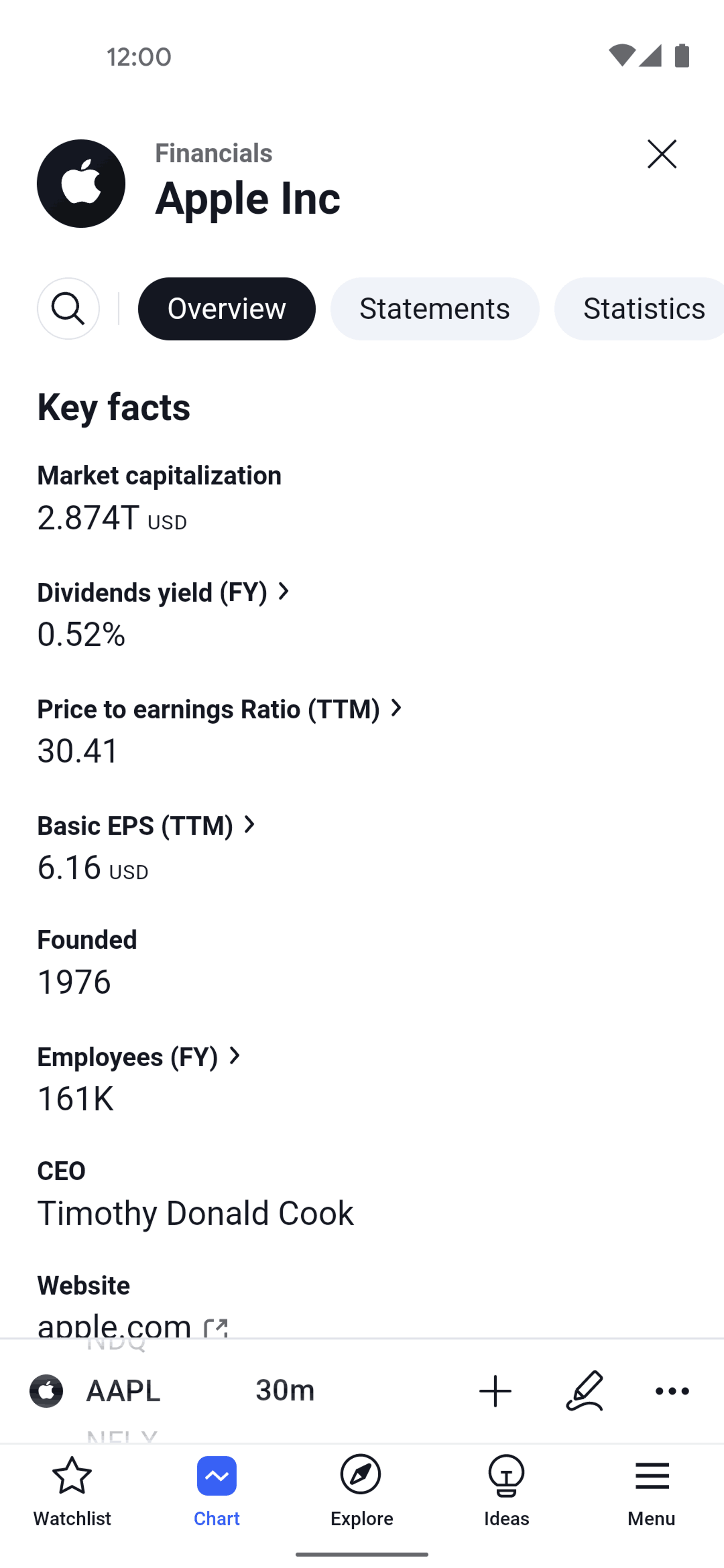 TradingView Android Finance interface screenshot 11