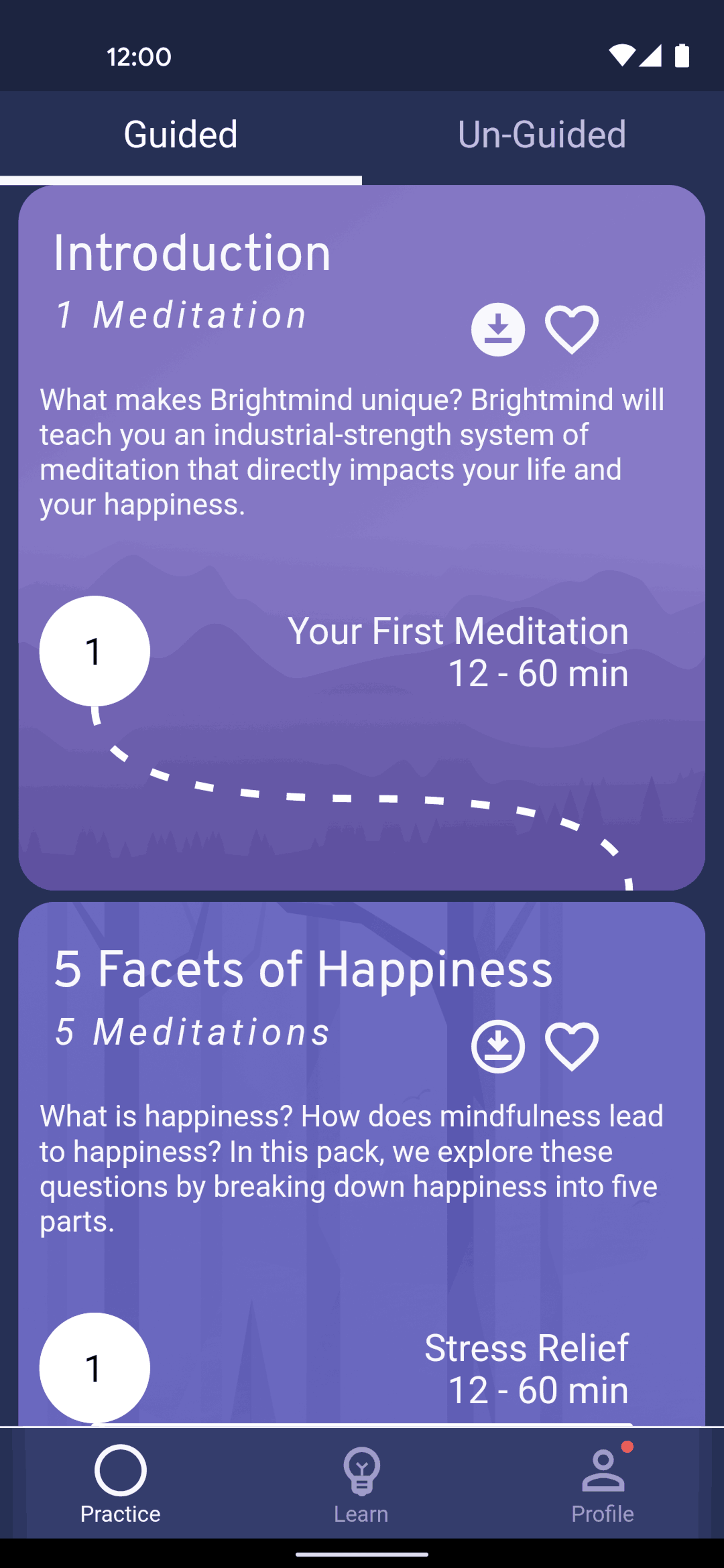 Brightmind Android Health & Fitness interface screenshot 6