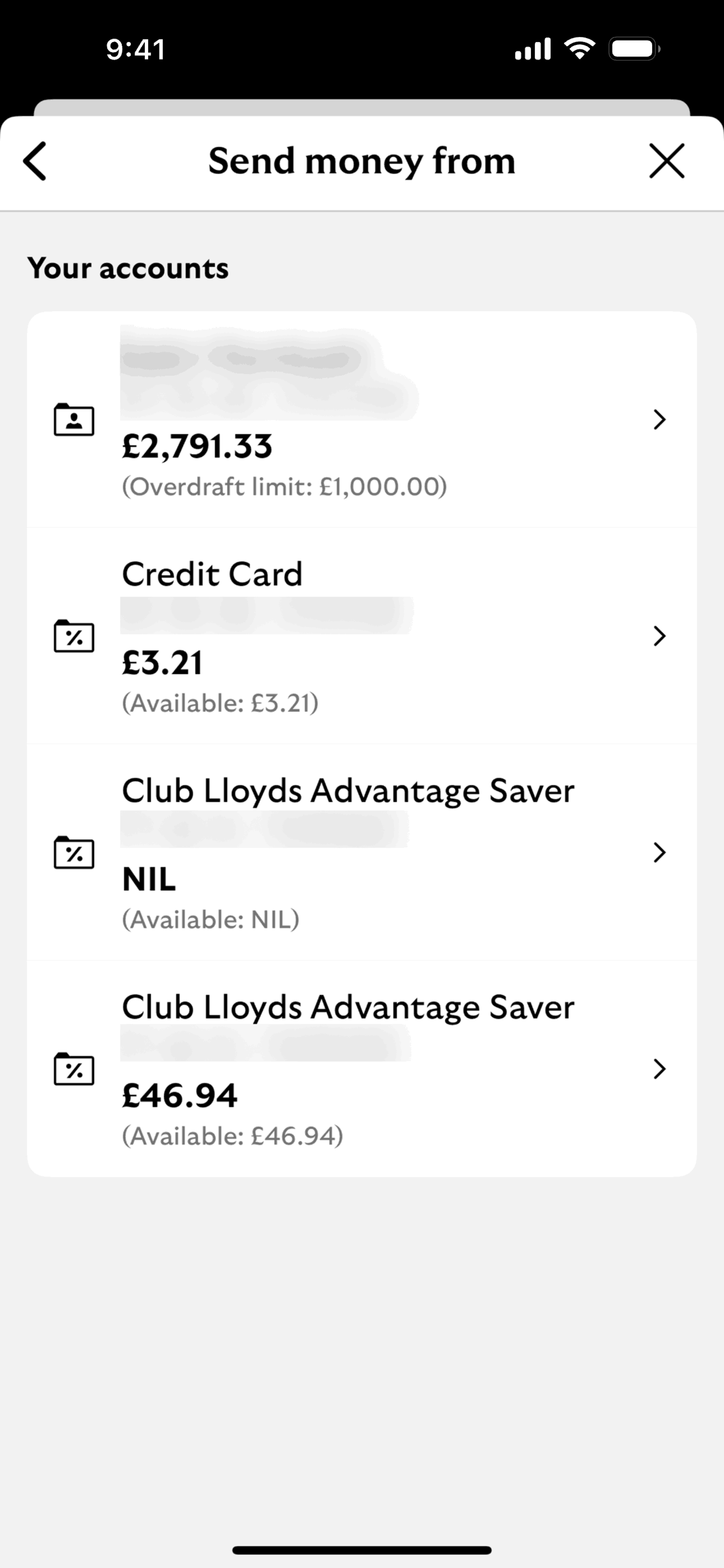 Lloyds Mobile Banking iOS Finance interface screenshot 10