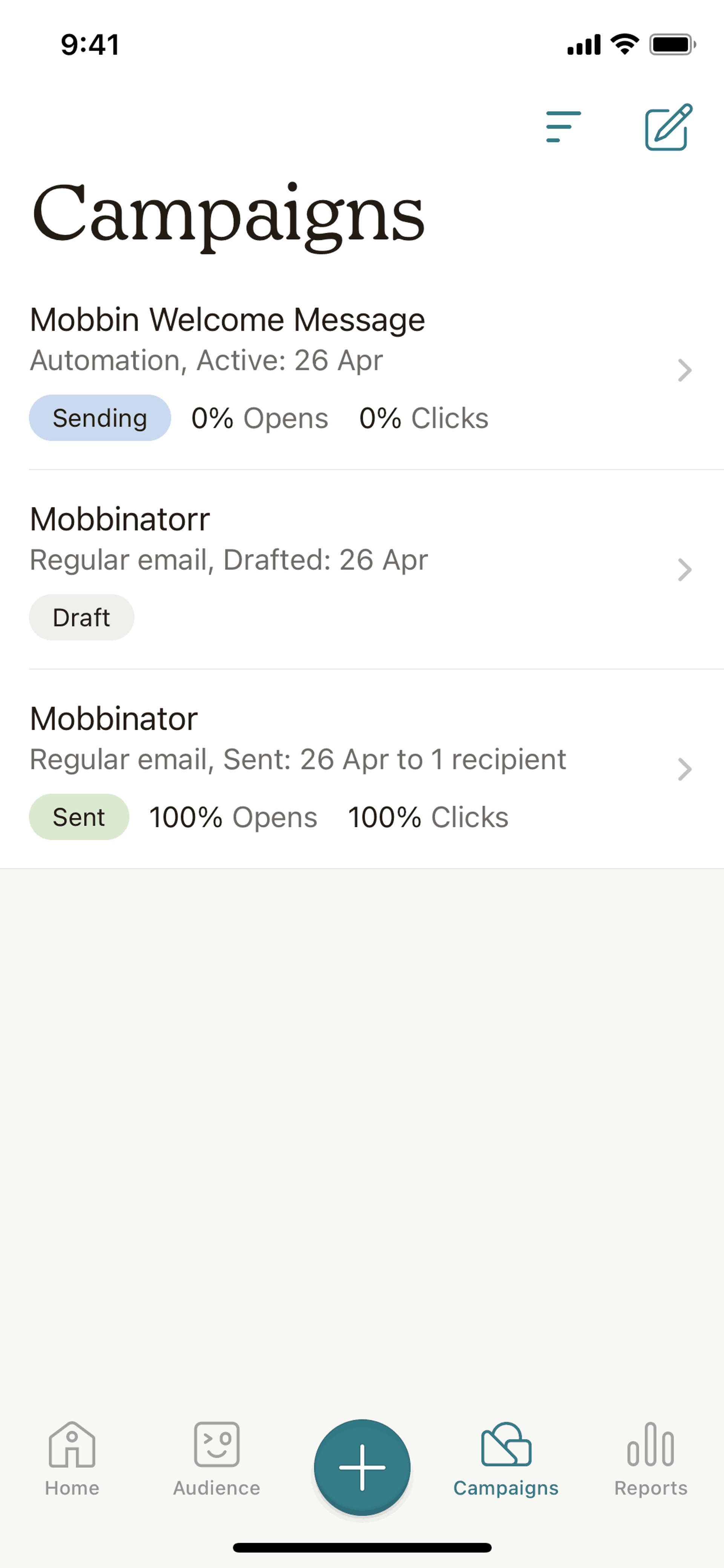 Mailchimp iOS Business interface screenshot 3