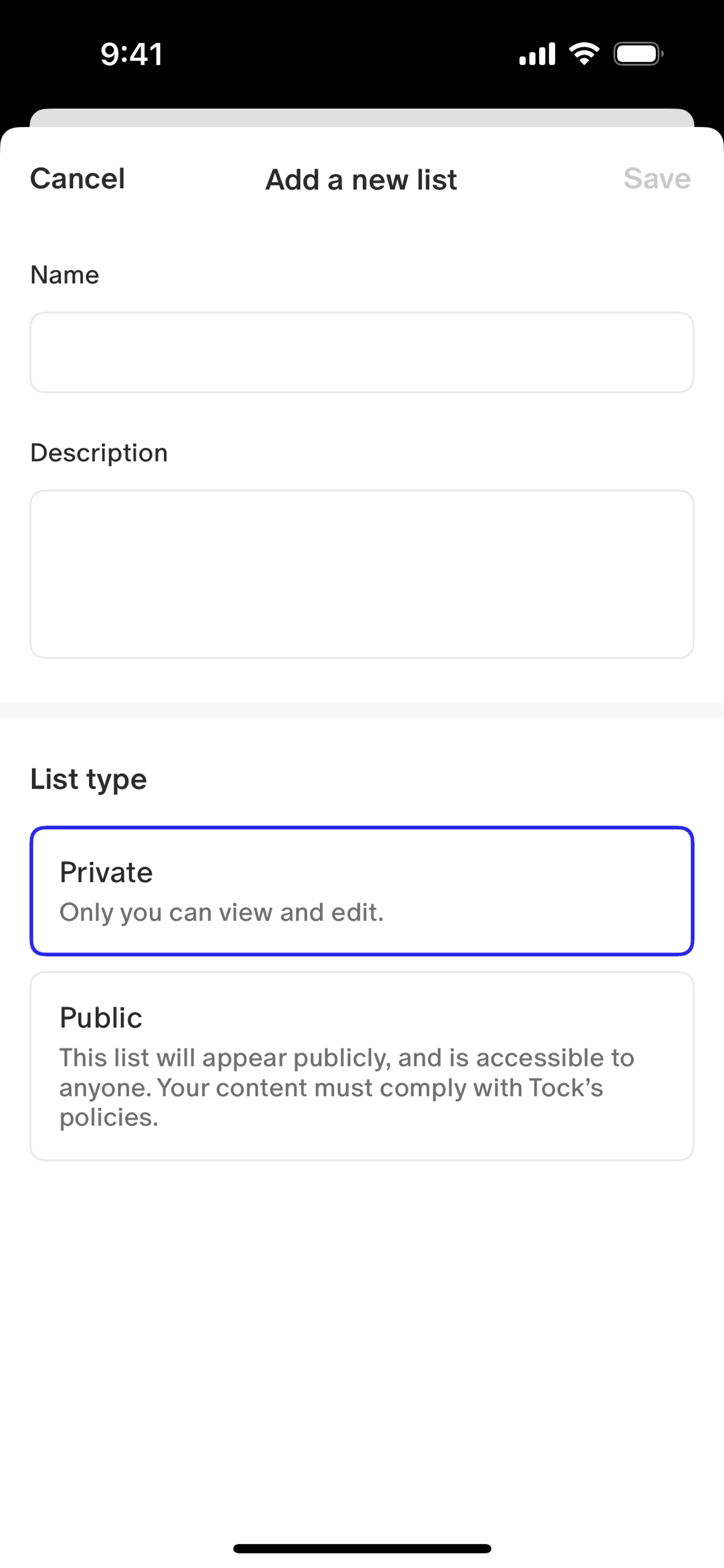 Tock iOS Food & Drink interface screenshot 3