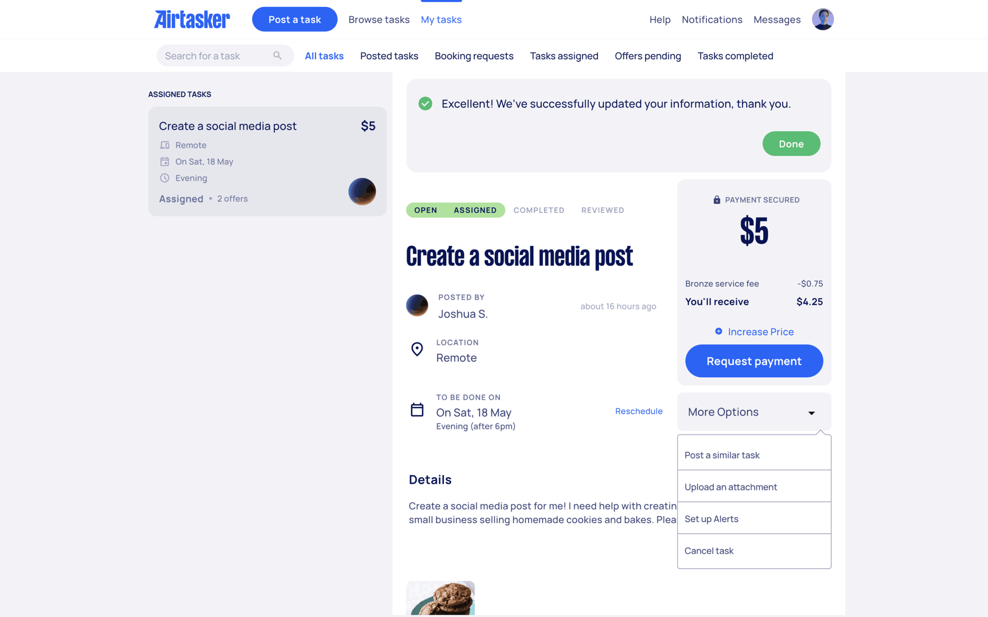 Airtasker Web Lifestyle interface screenshot 16