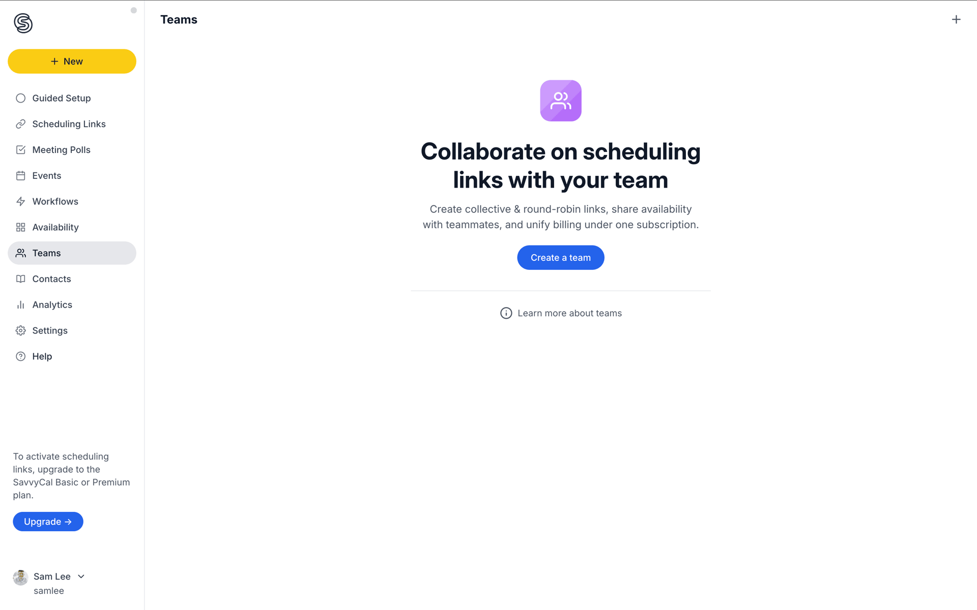 SavvyCal Web Collaboration interface screenshot 17