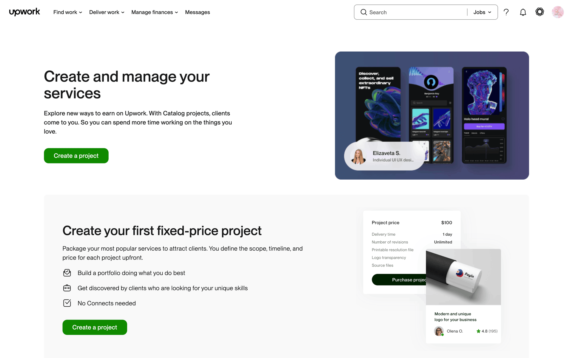 Upwork Web Business interface screenshot 21