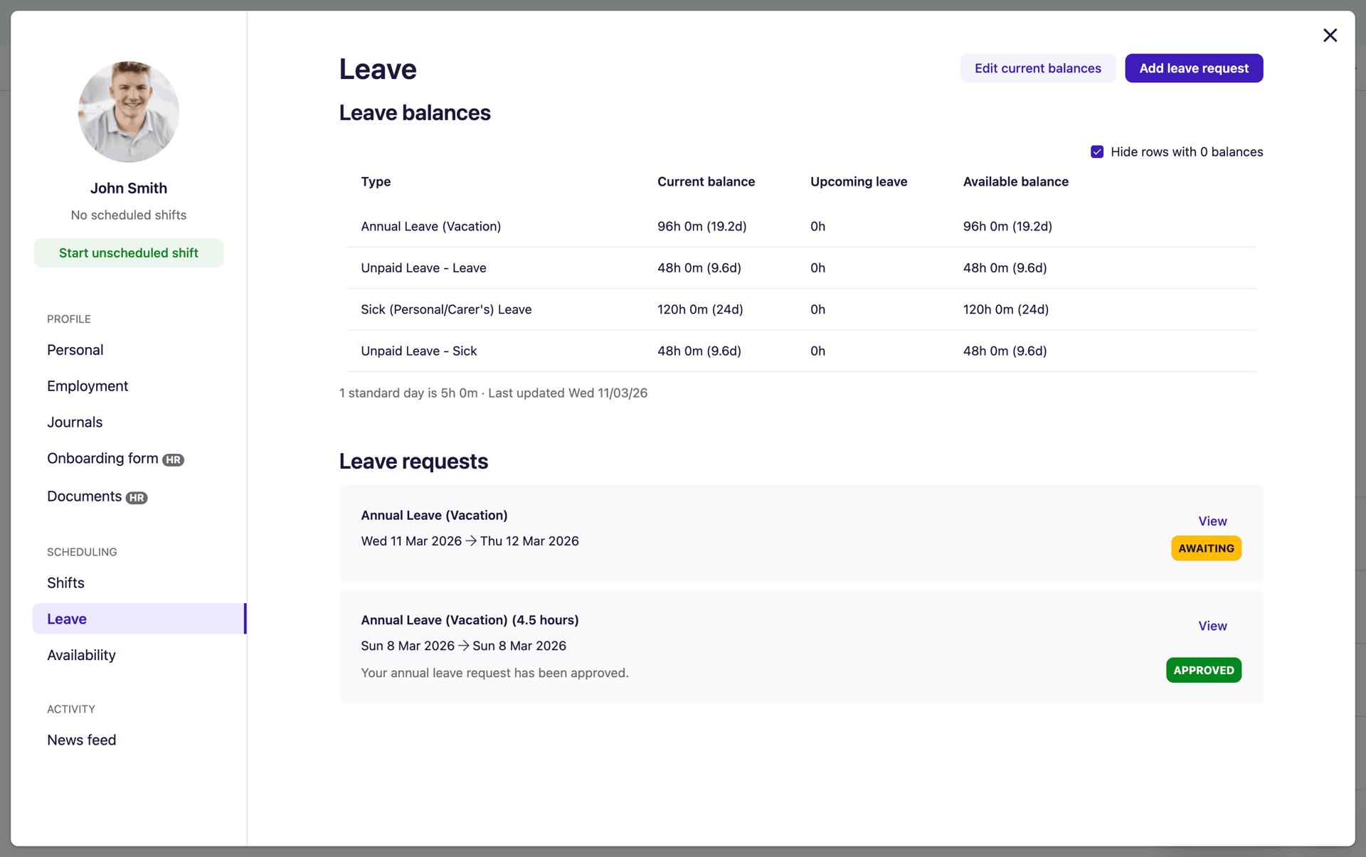Deputy Web workforce management interface screenshot 14