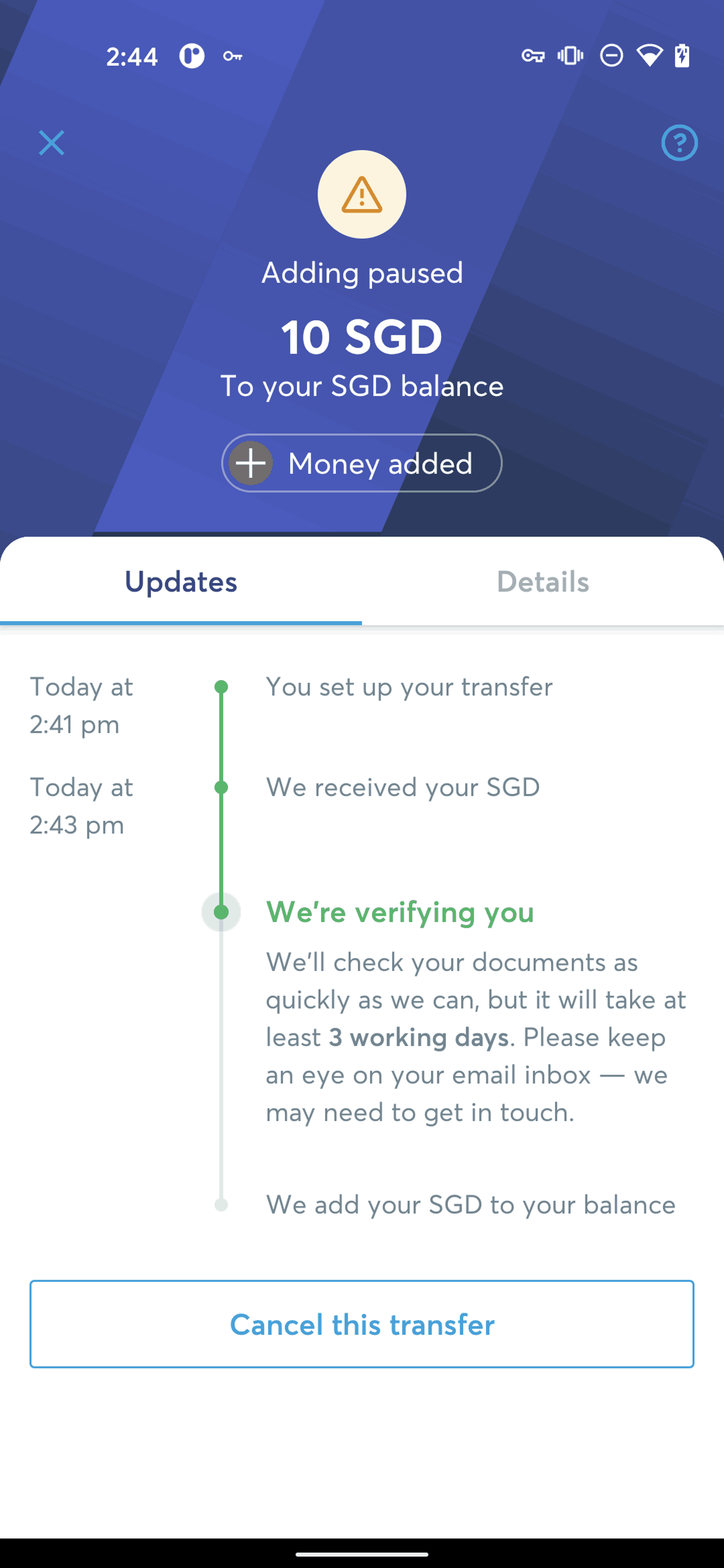 Wise Android Finance interface screenshot 19