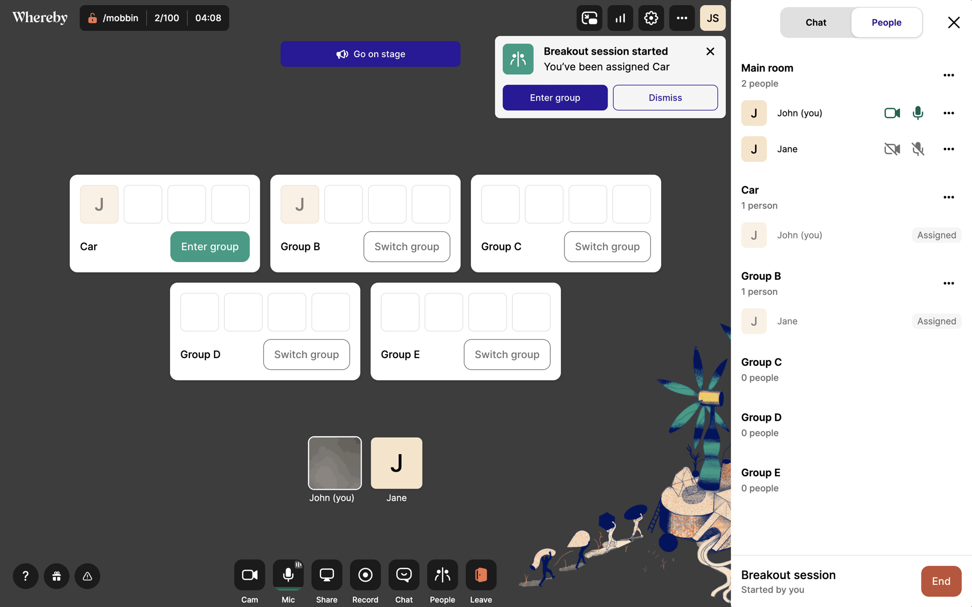 Whereby Web Business interface screenshot 17