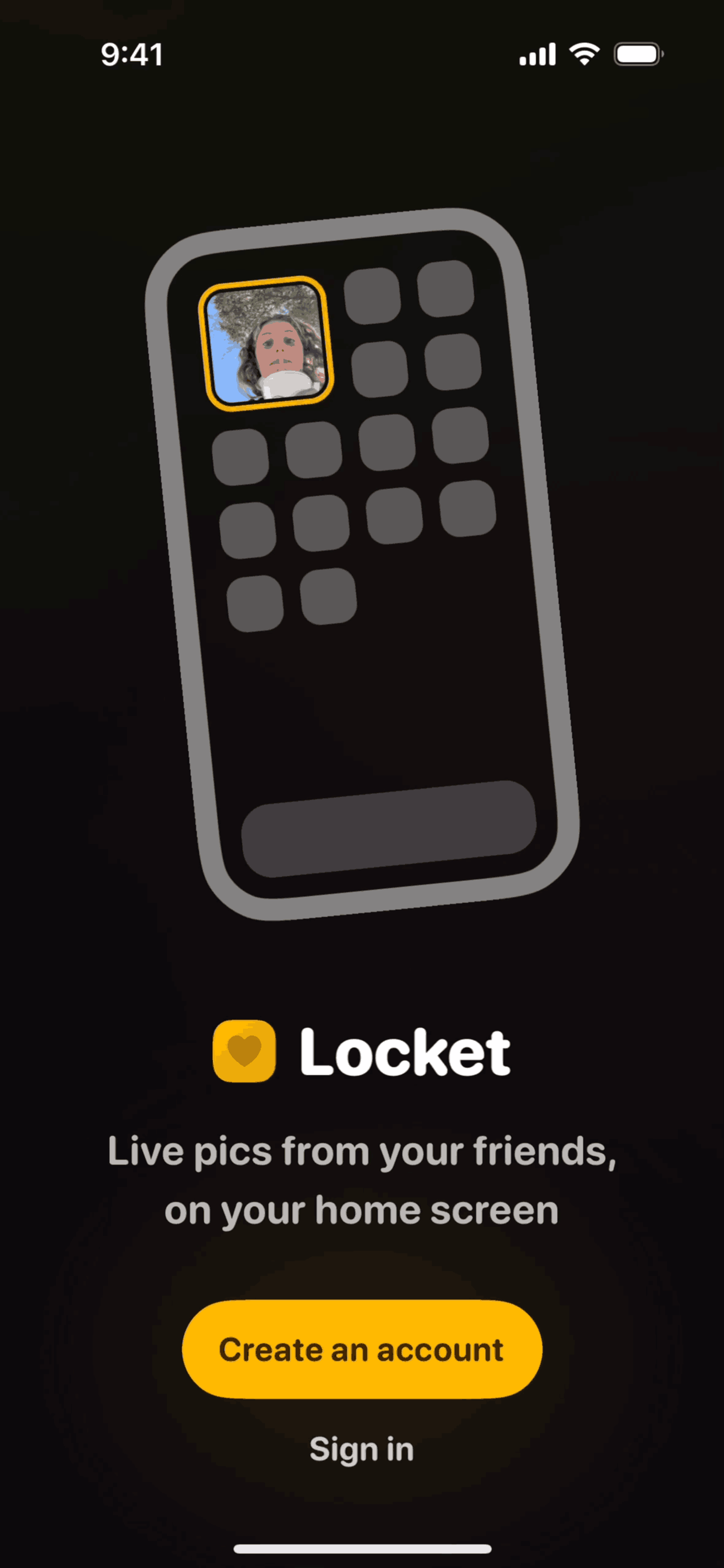 Locket iOS Photo & Video interface screenshot 1