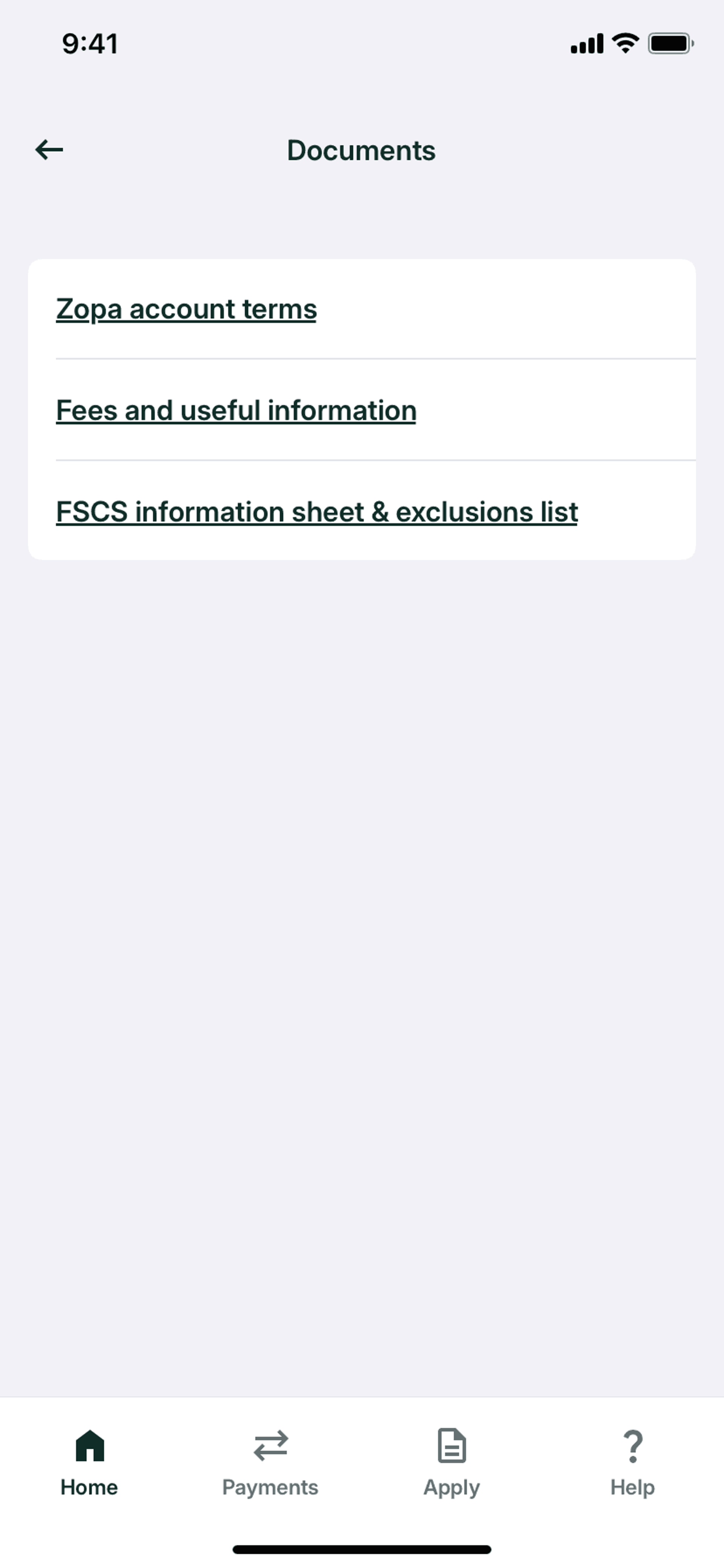 Zopa Bank iOS Finance interface screenshot 19