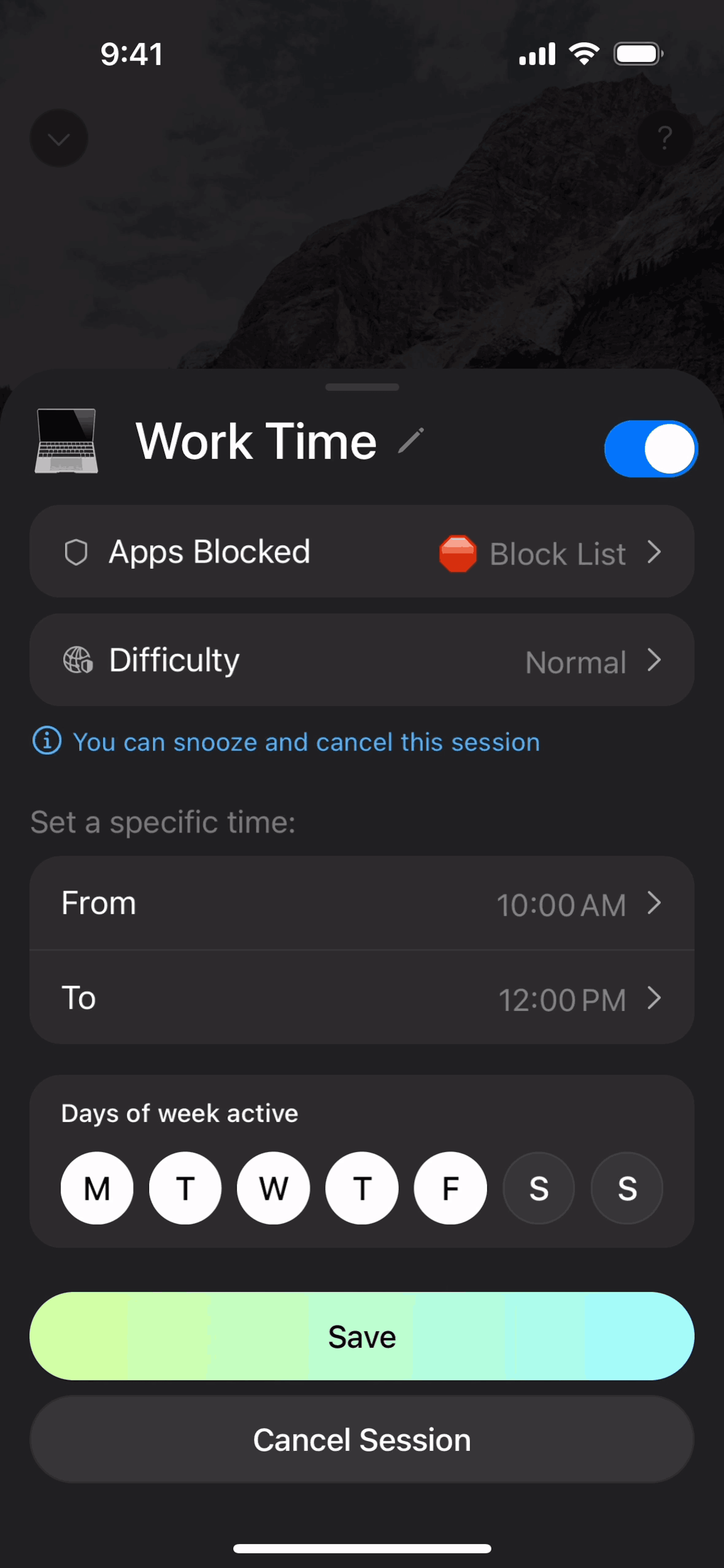 Opal iOS Productivity interface screenshot 10