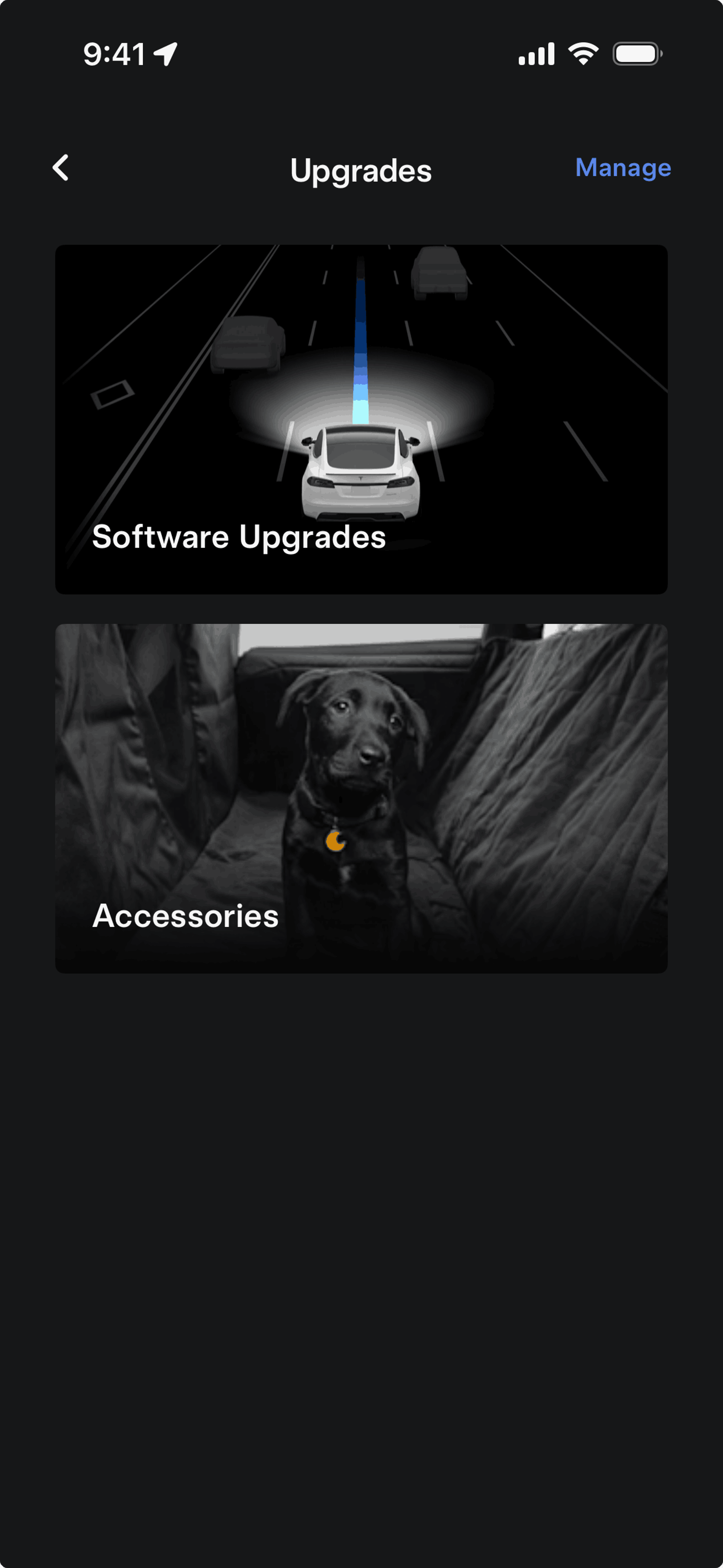 Tesla iOS Travel & Transportation interface screenshot 20