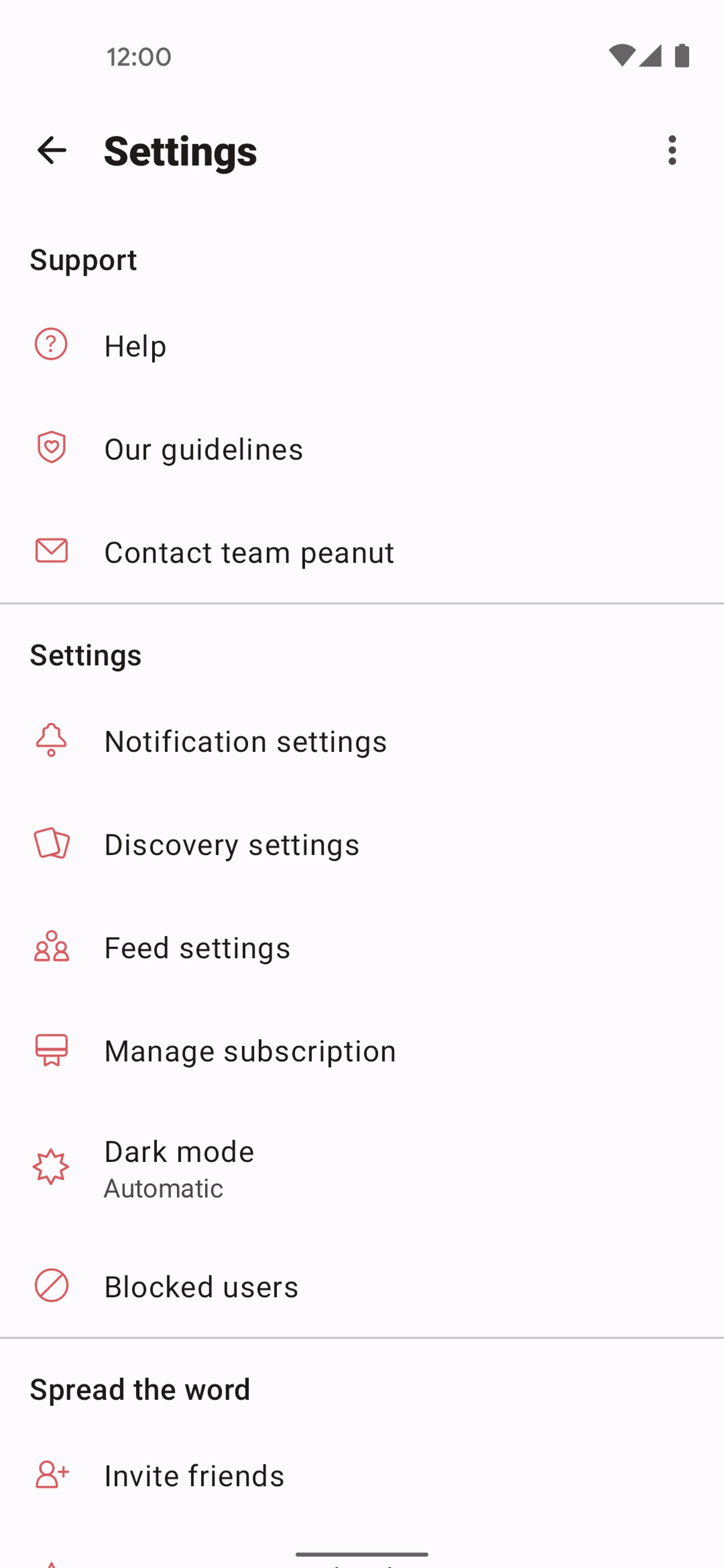 Peanut Android Social Networking interface screenshot 19