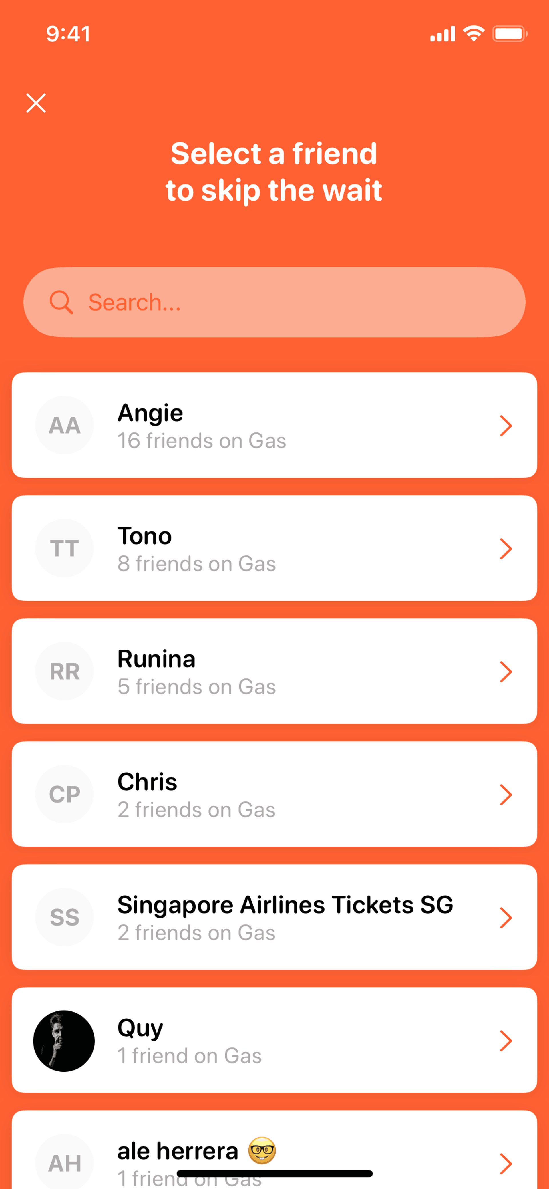 Gas iOS Social Networking interface screenshot 6