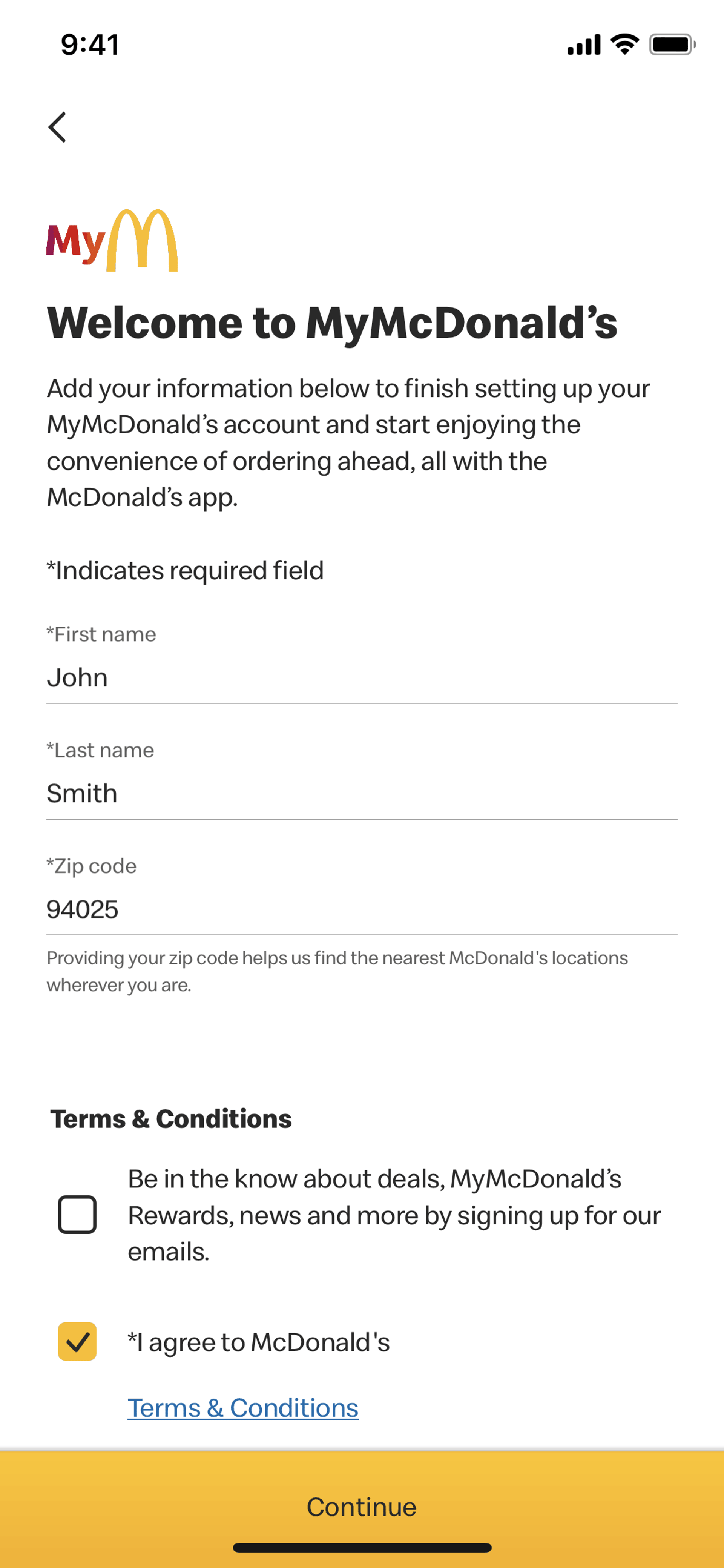 McDonald's iOS Food & Drink interface screenshot 8