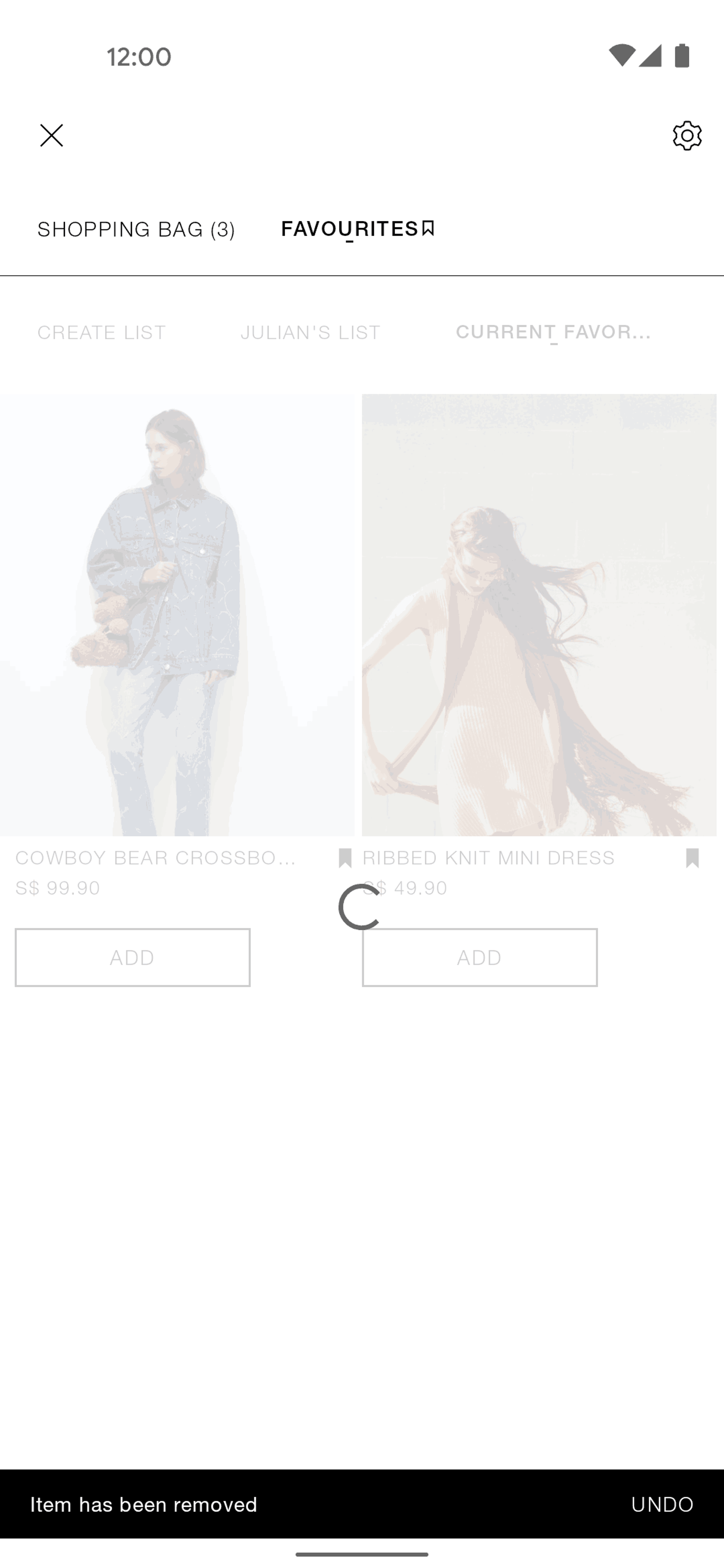 ZARA Android Shopping interface screenshot 19