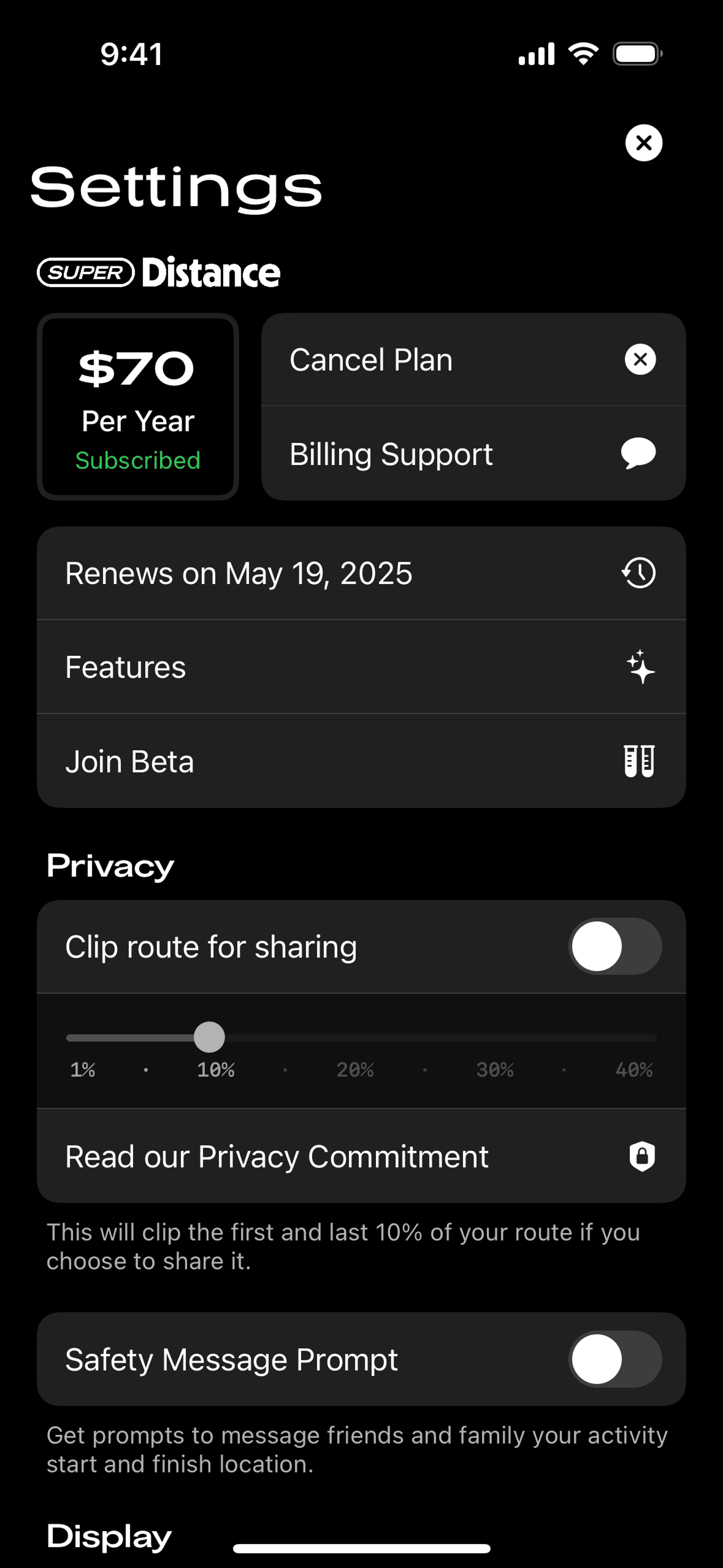 Any Distance iOS Health & Fitness interface screenshot 7