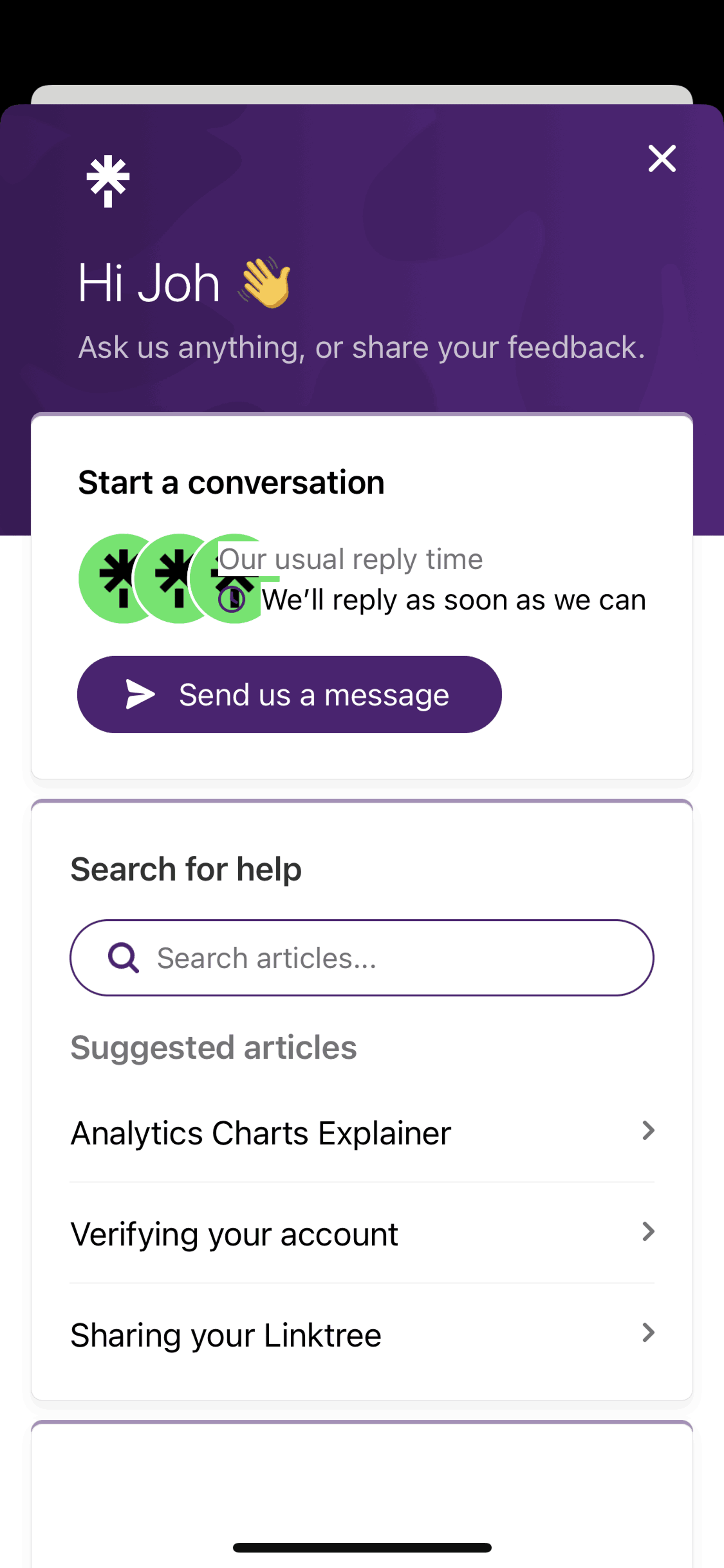 Linktree iOS Social Networking interface screenshot 21