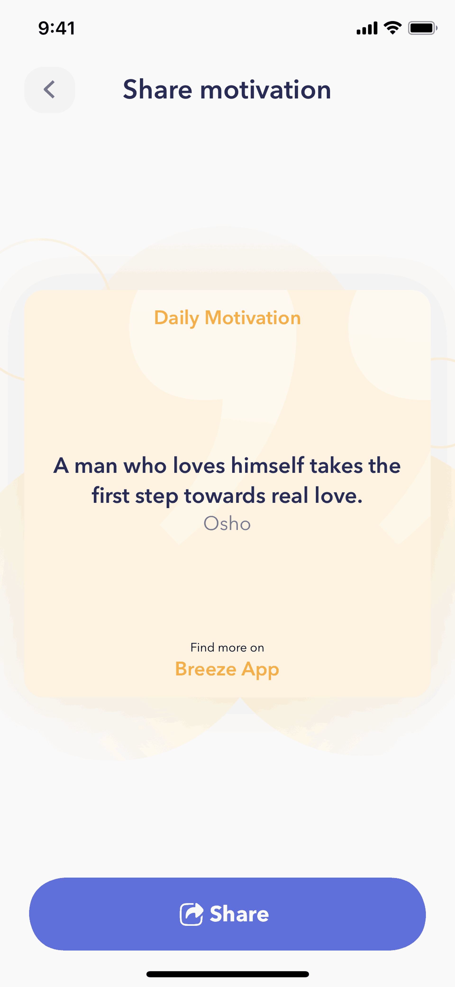 Breeze iOS Health & Fitness interface screenshot 14