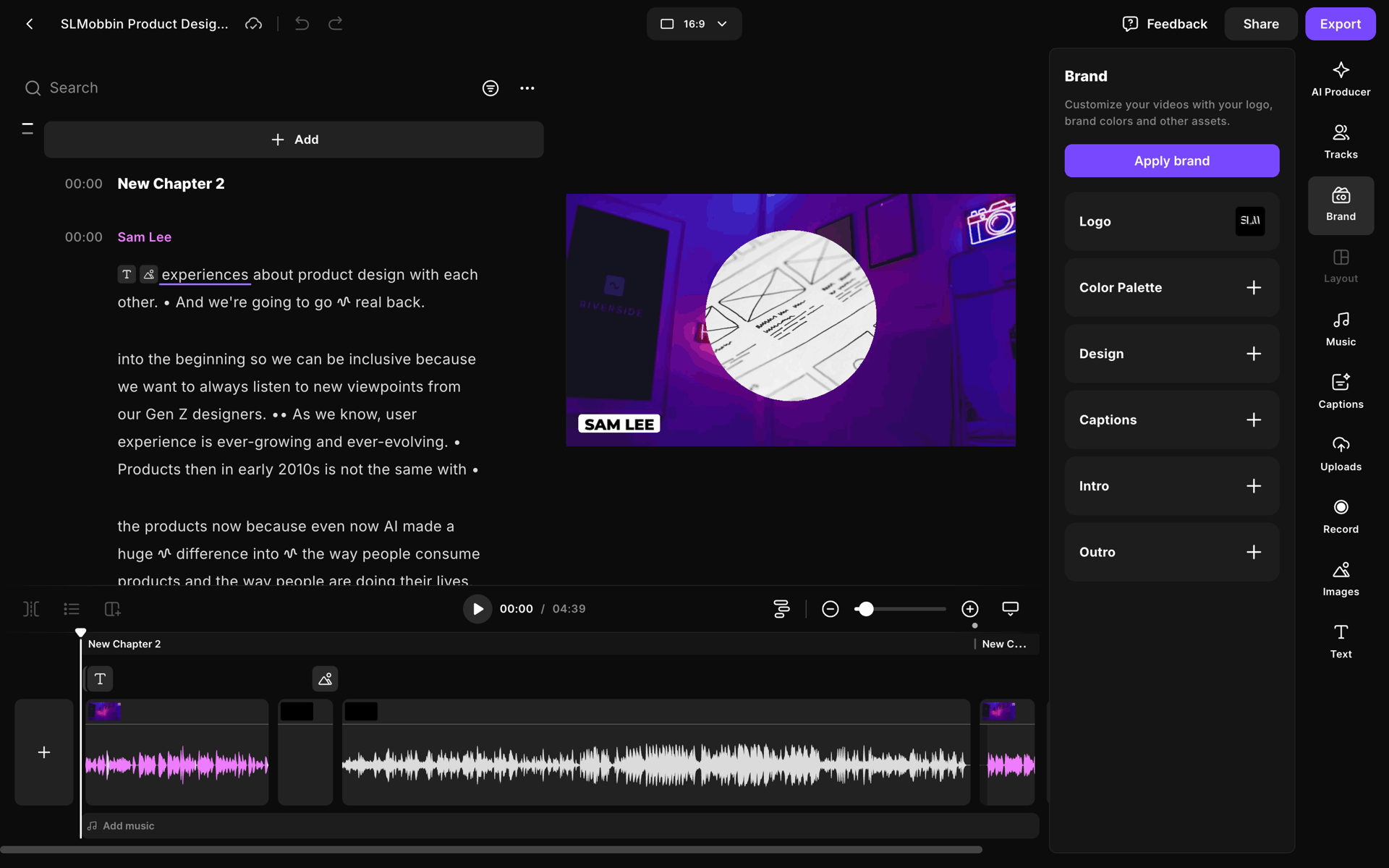 Riverside Web Photo & Video interface screenshot 14