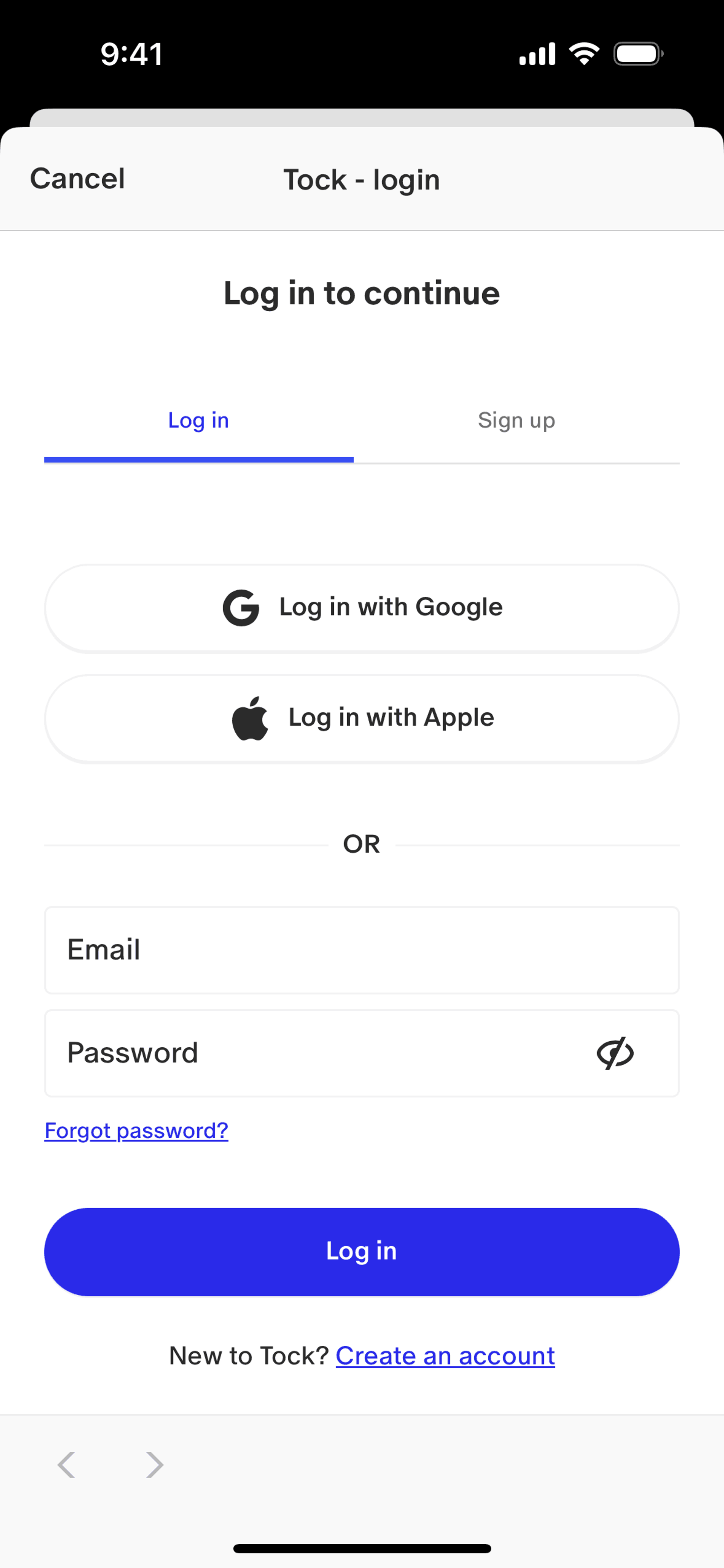 Tock iOS Food & Drink interface screenshot 7