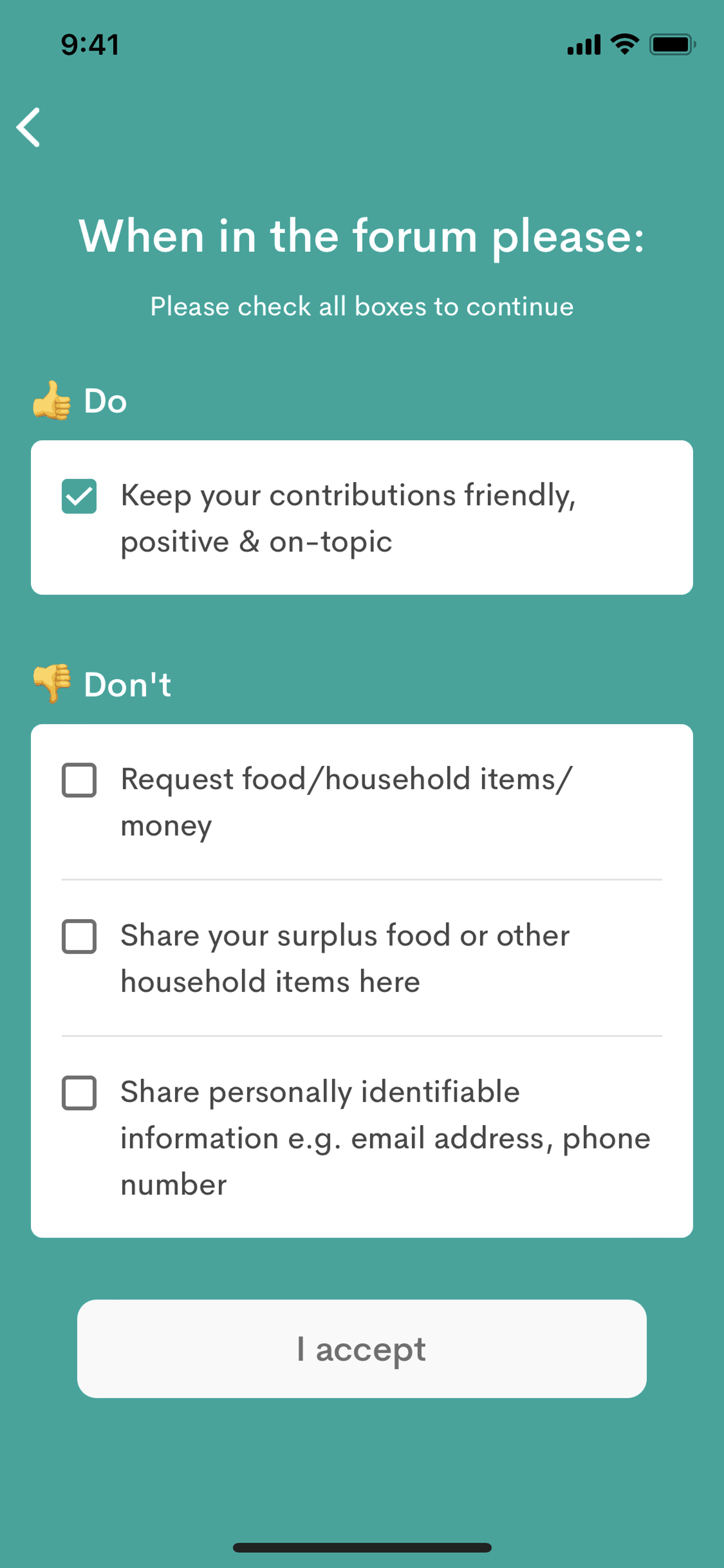 OLIO iOS Food & Drink interface screenshot 11