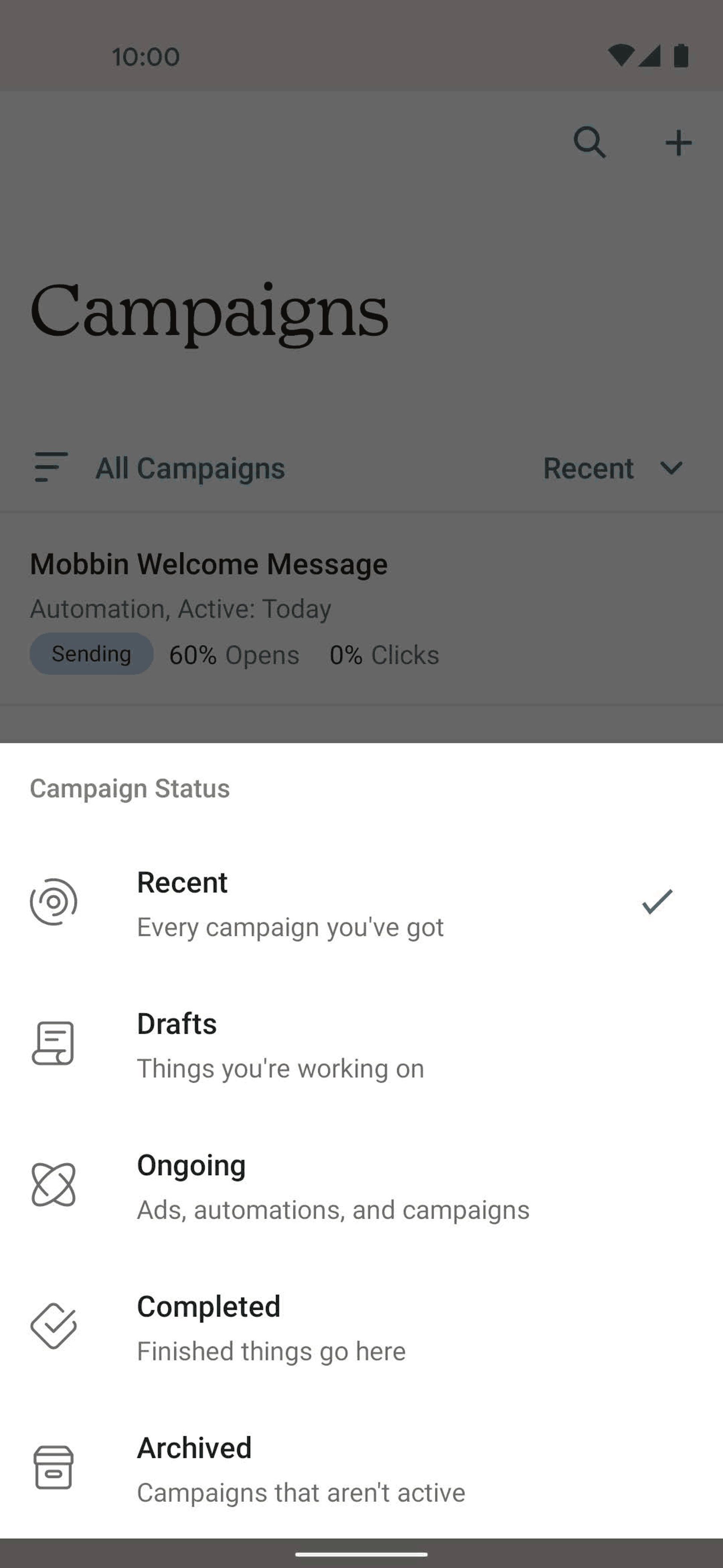 Mailchimp Android Business interface screenshot 12