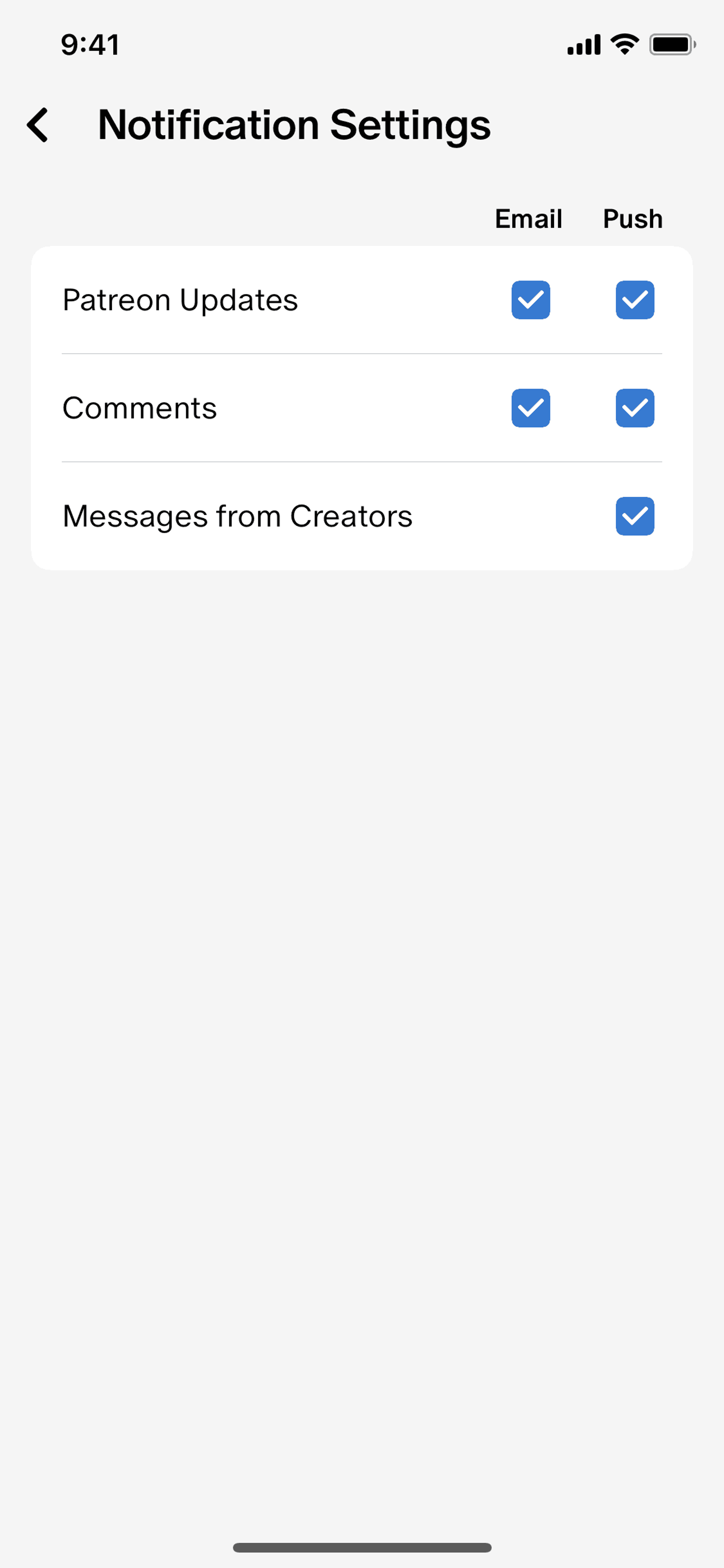 Patreon iOS Social Networking interface screenshot 8