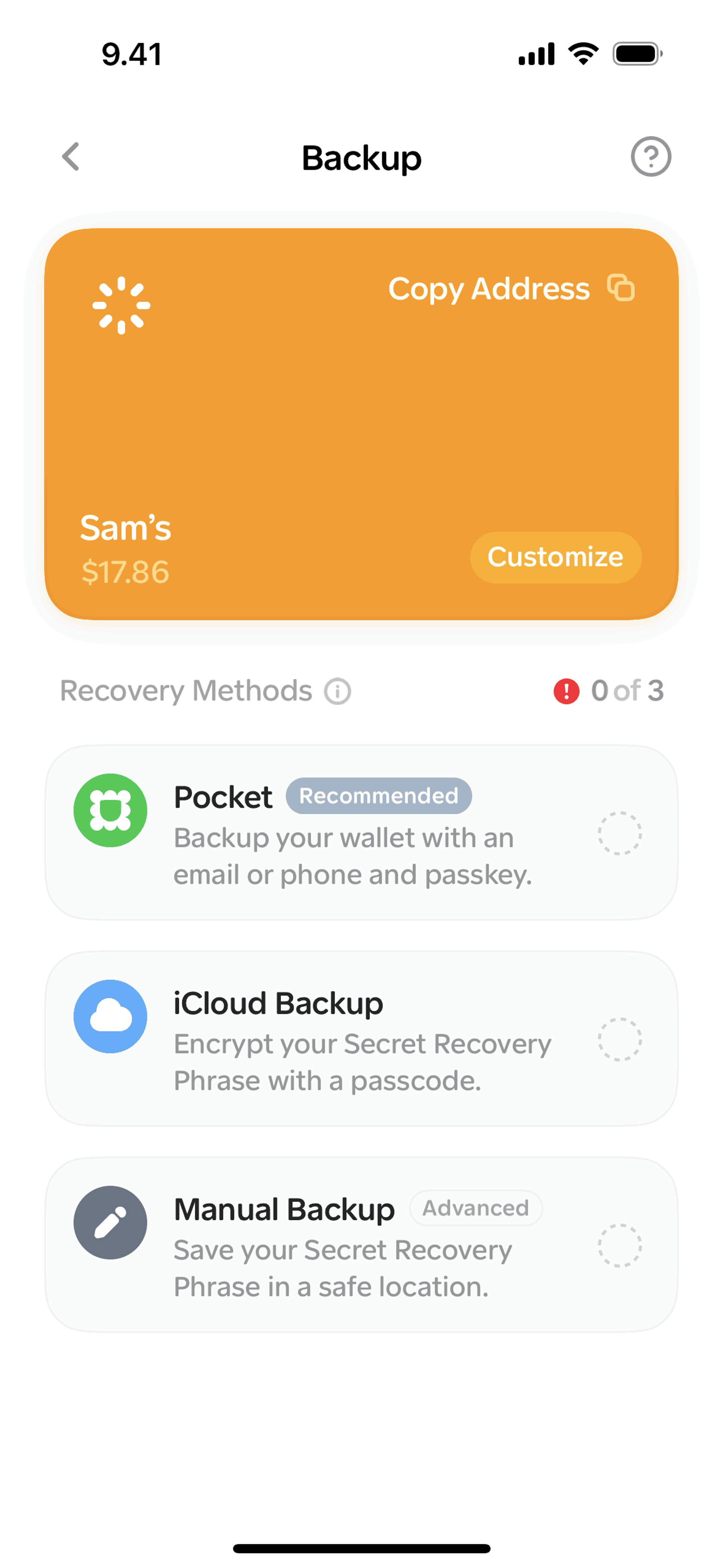 Family iOS Crypto & Web3 interface screenshot 23