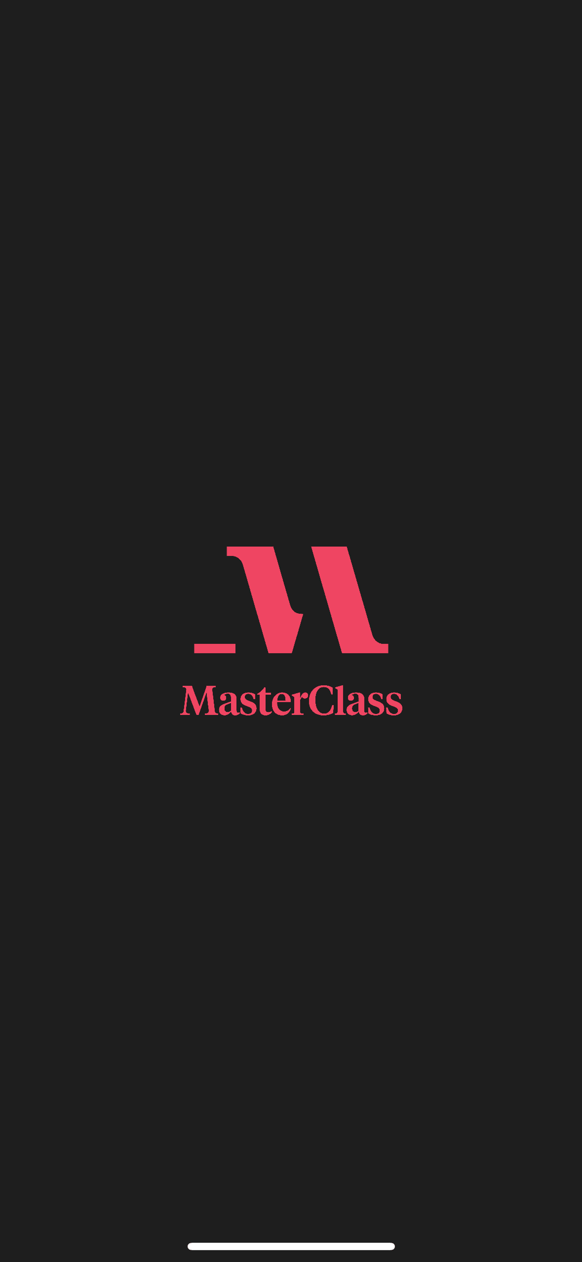 MasterClass iOS Education interface screenshot 1