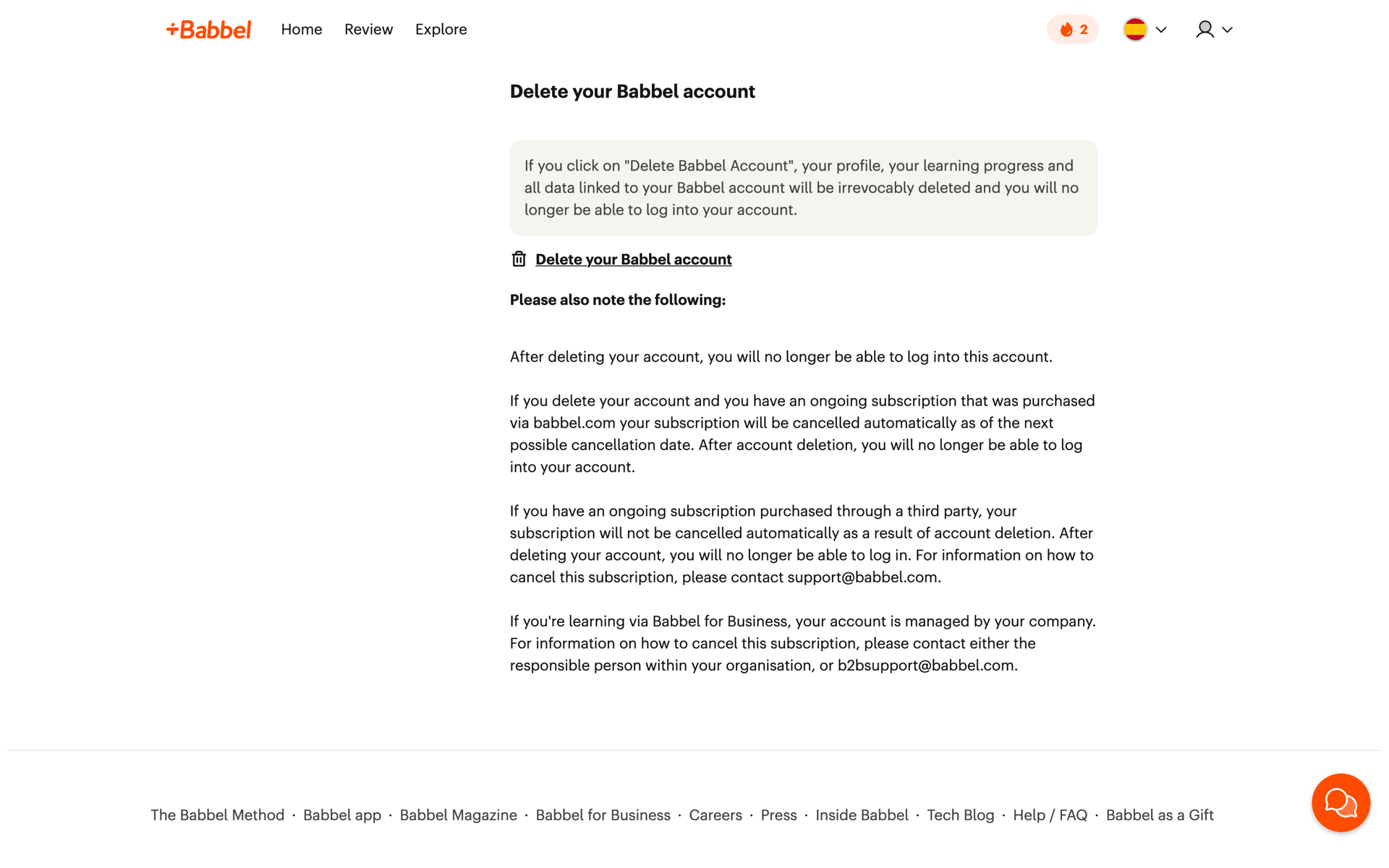 Babbel Web Education interface screenshot 23