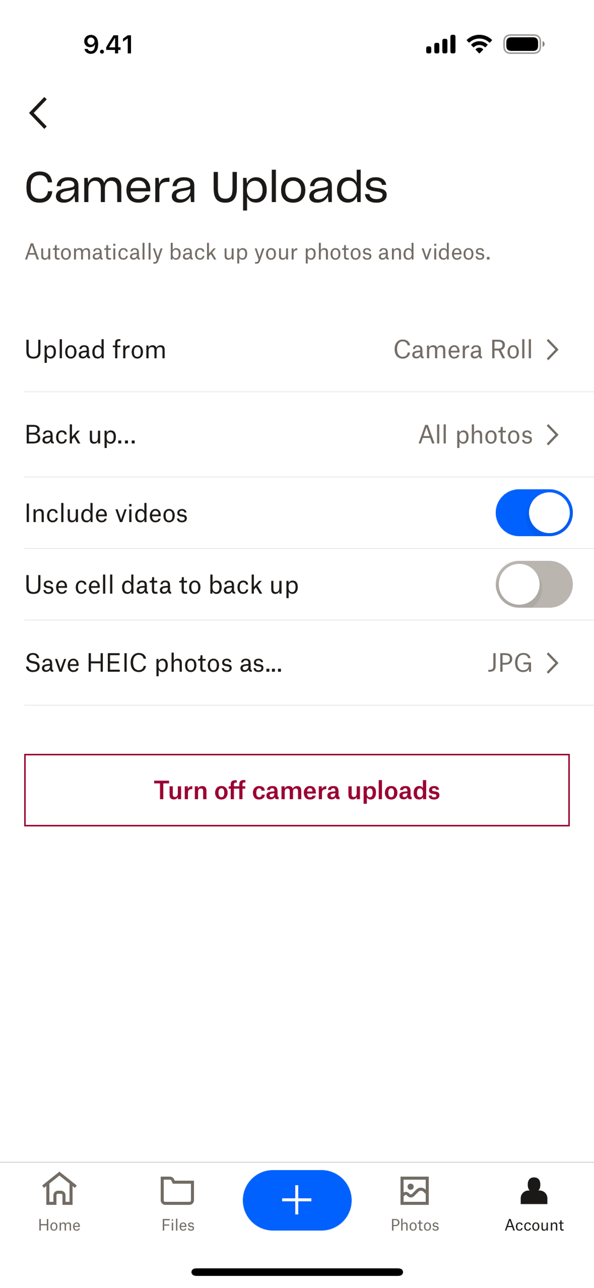 Dropbox iOS Productivity interface screenshot 2