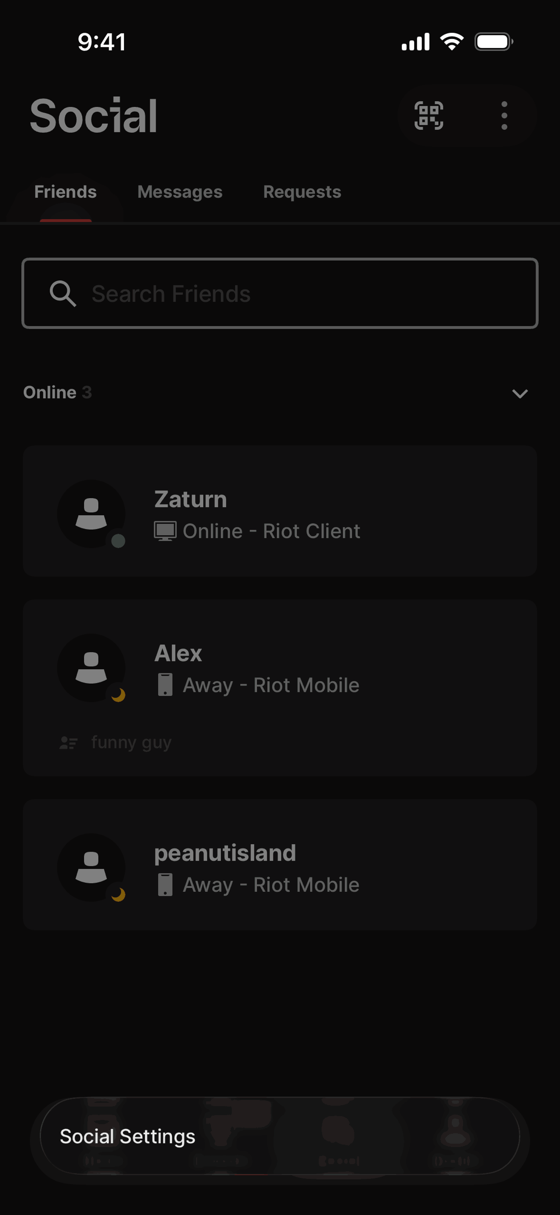 Riot Mobile iOS Entertainment interface screenshot 5