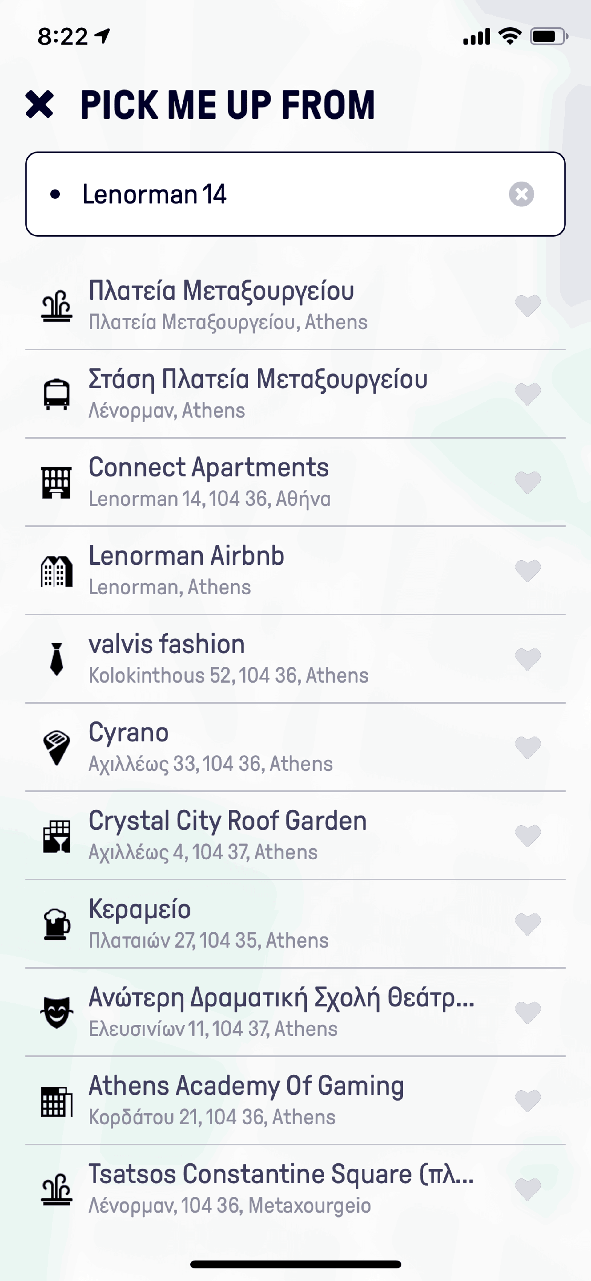 Beat Passenger iOS Maps & Navigation interface screenshot 13
