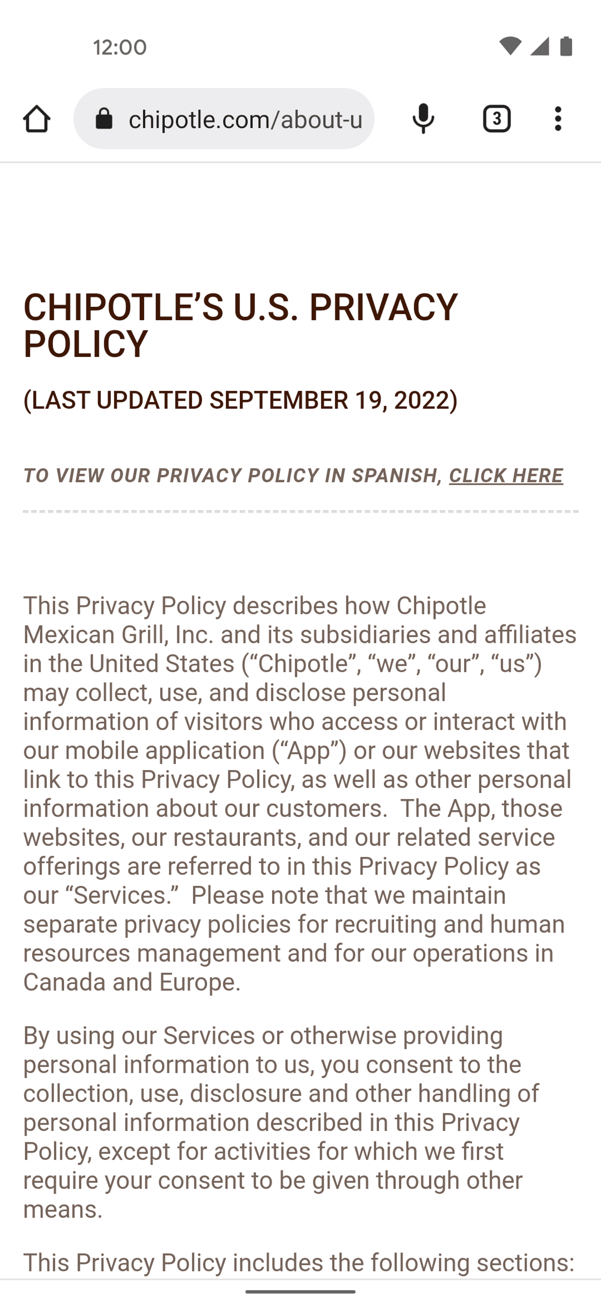 Chipotle Android Food & Drink interface screenshot 16