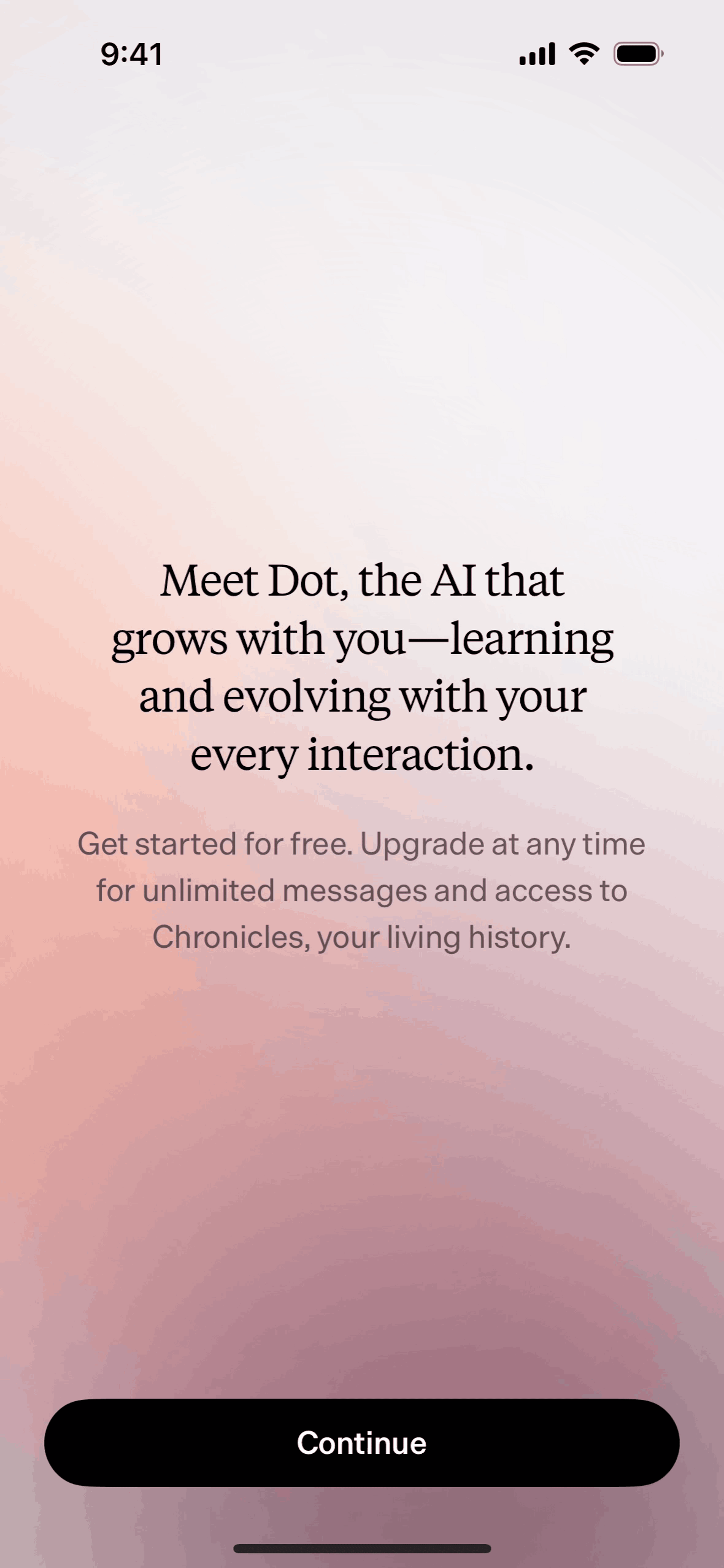 Dot iOS AI interface screenshot 18
